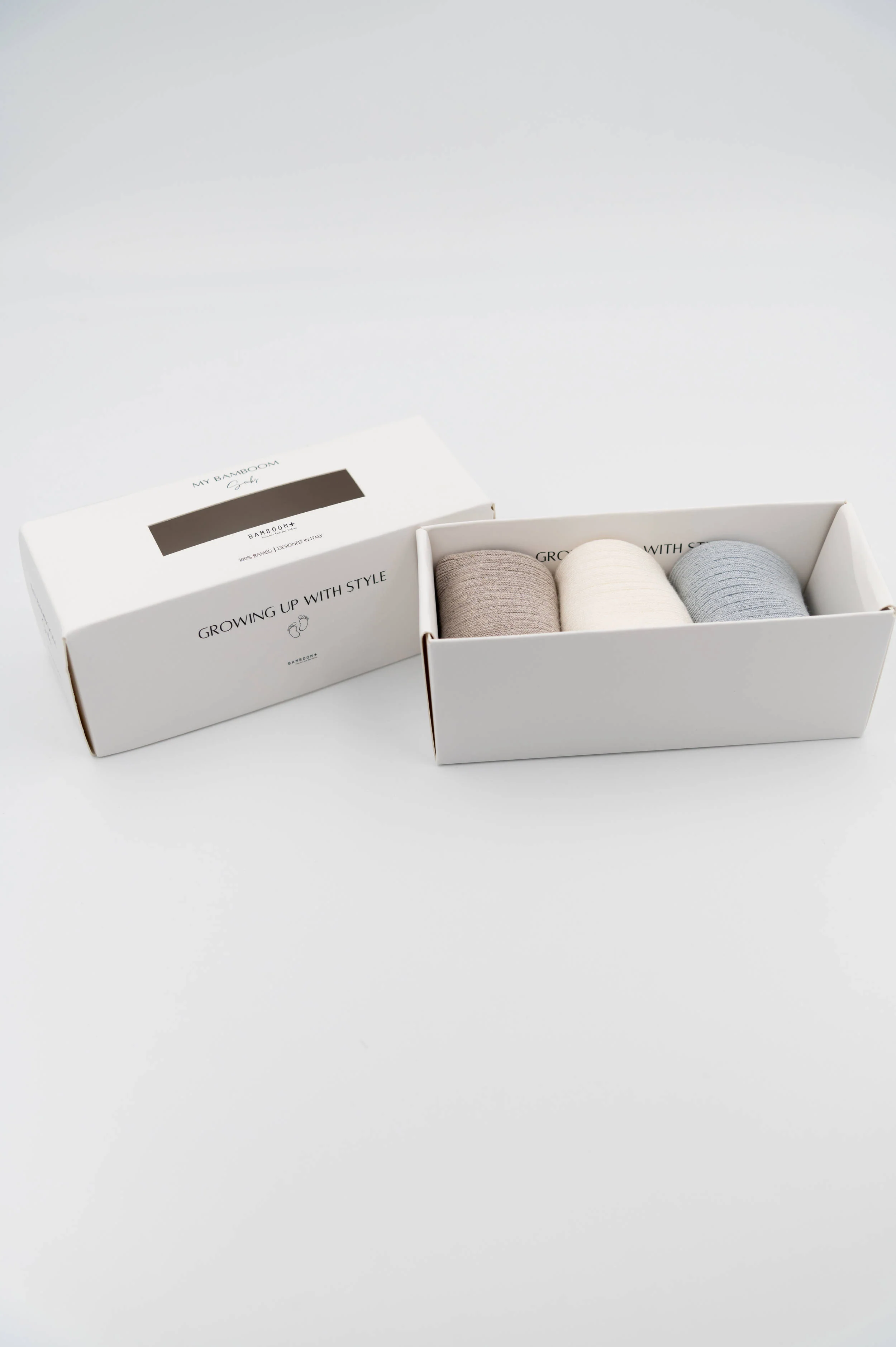 3PC in GIFT BOX Calze a Coste in Bambù Leggero - Azzurro 03 - Image 3