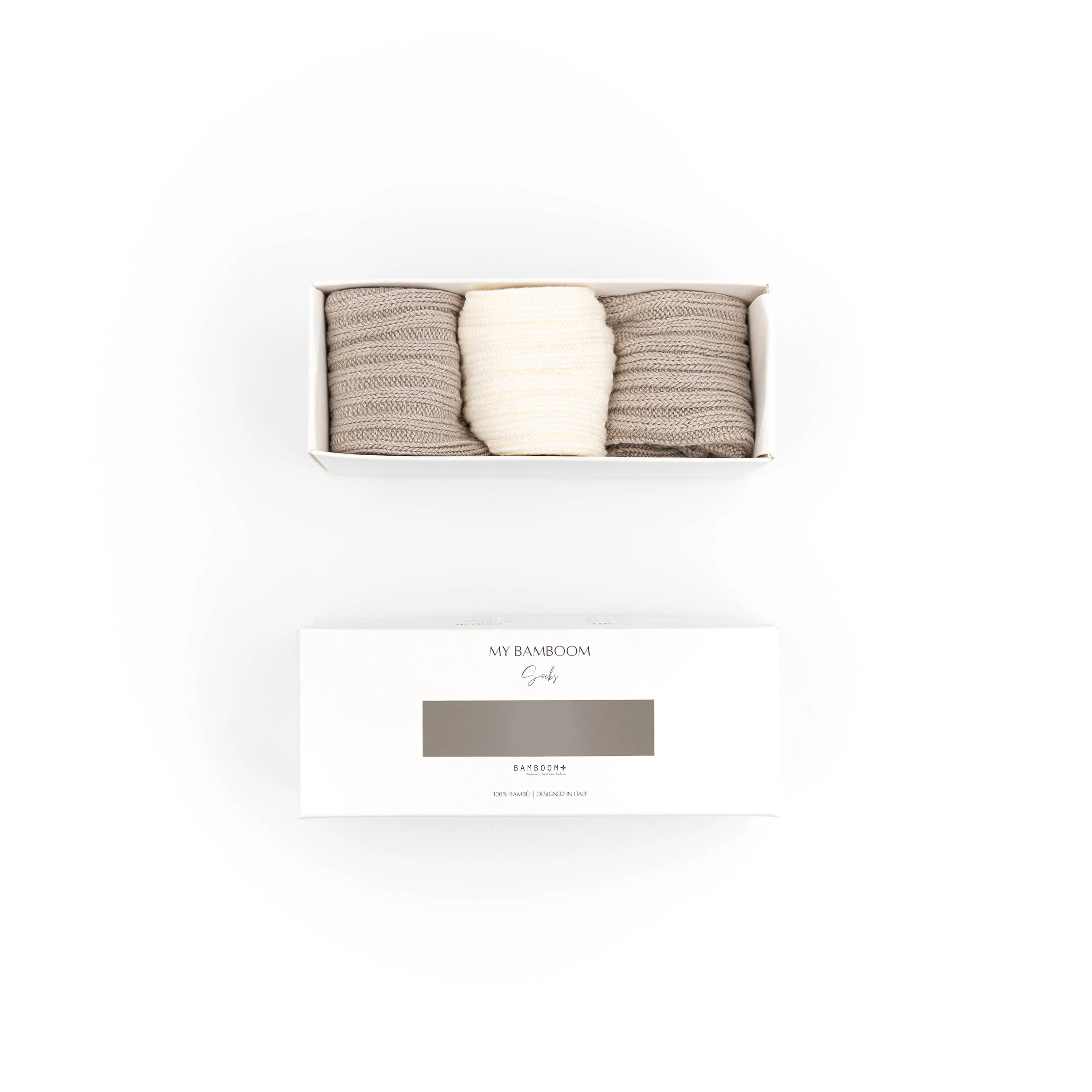 3PC in GIFT BOX Calze Spesse - Sabbia 09