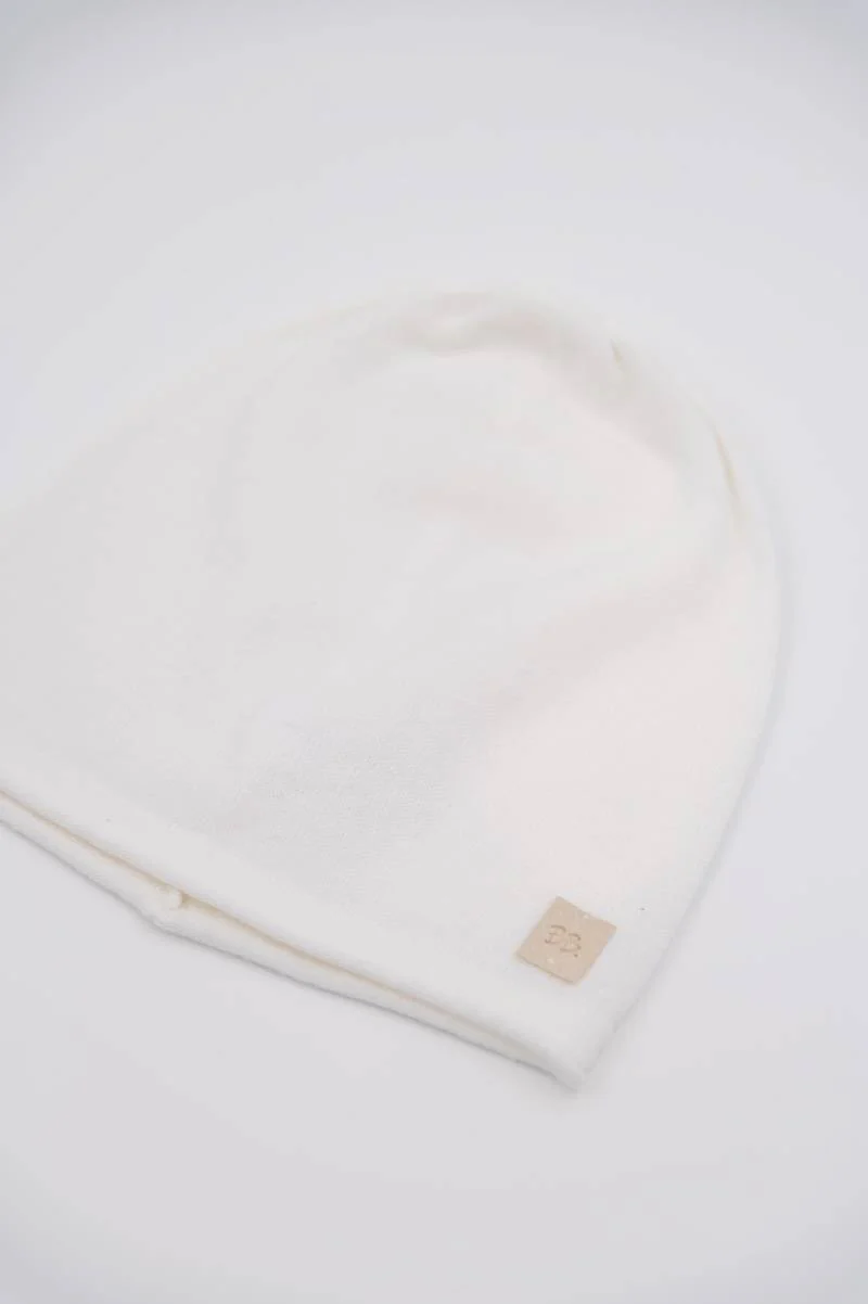 Berrettino con bordo a rullino - WARM WHITE 128 - Image 3