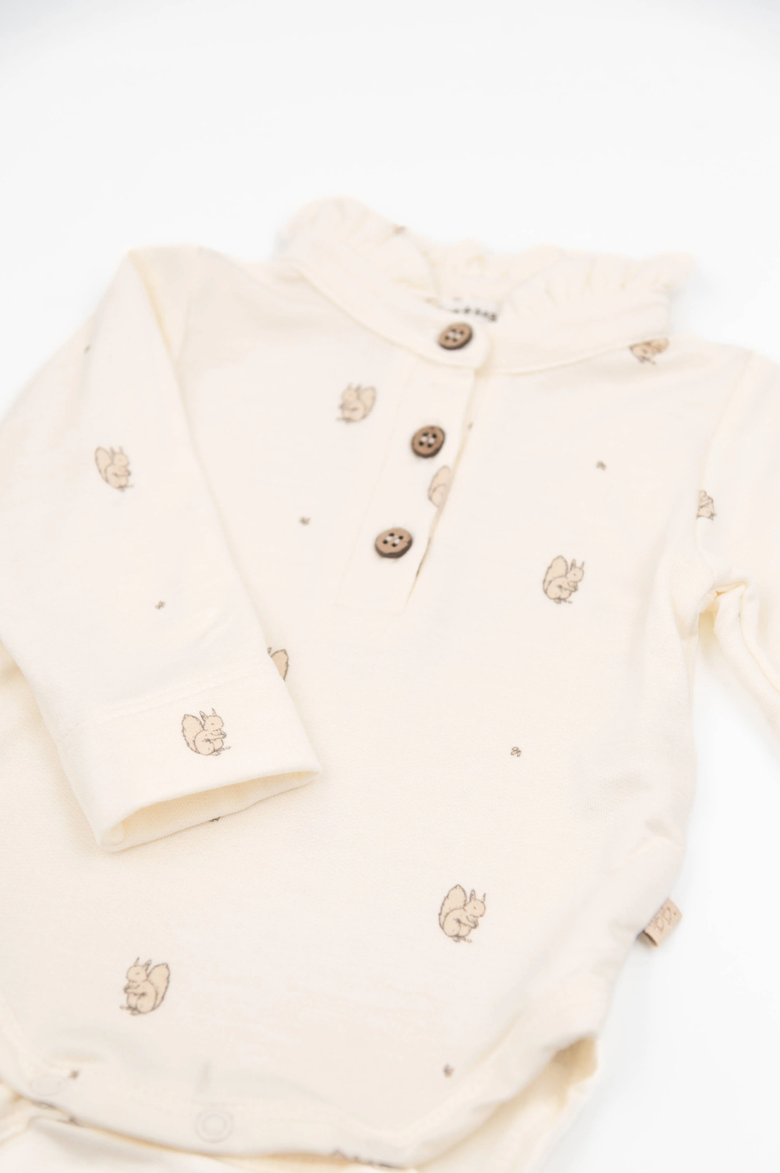 Body a polo con colletto volant - PRINT SQUIRREL 344 - Image 3