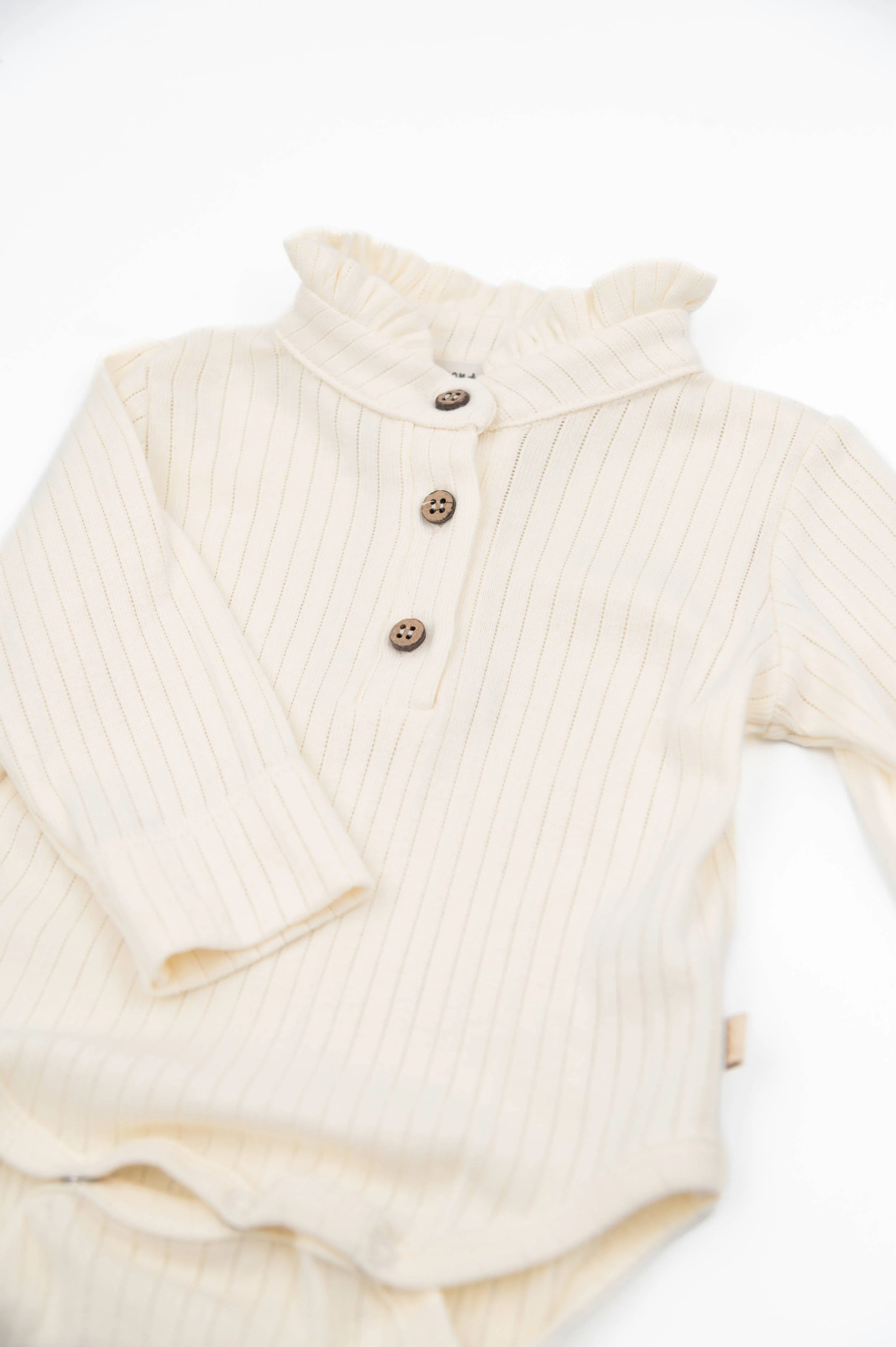 Body a polo con colletto volant - WARM WHITE 345 - Image 3