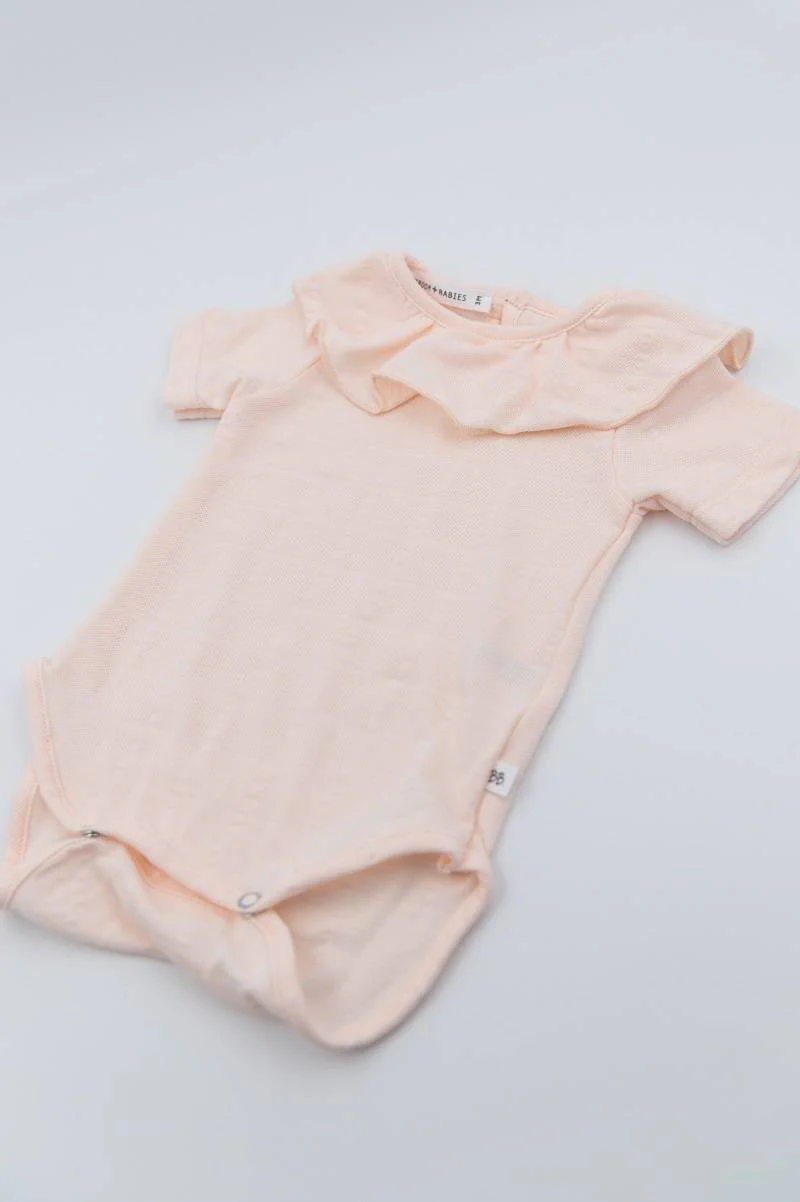 Body con collo volant - Rosa Chiaro 328 - Image 2