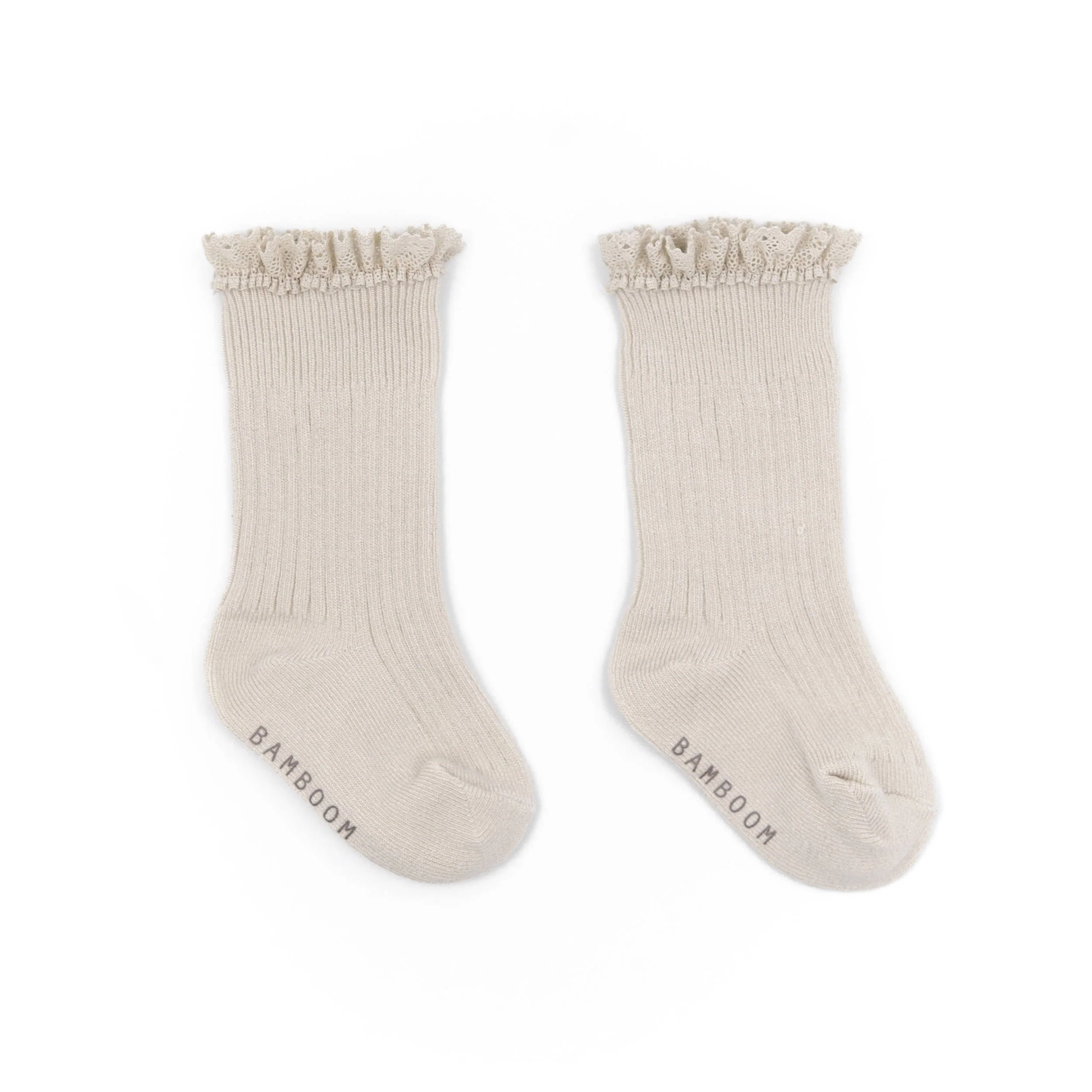 Calza Bimba con Pizzo in Bambù - OYSTER GREY 112