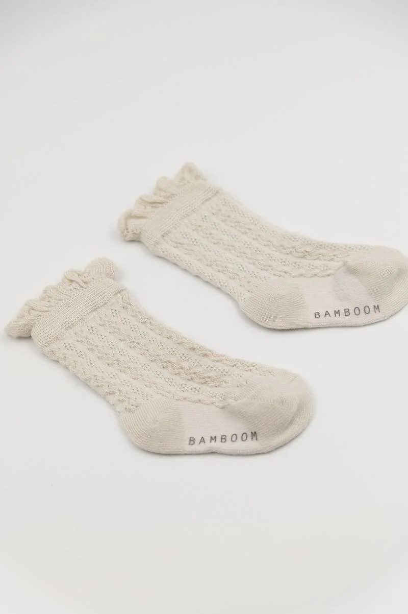 Calza bimba traforata - OYSTER GREY 112 - Image 3