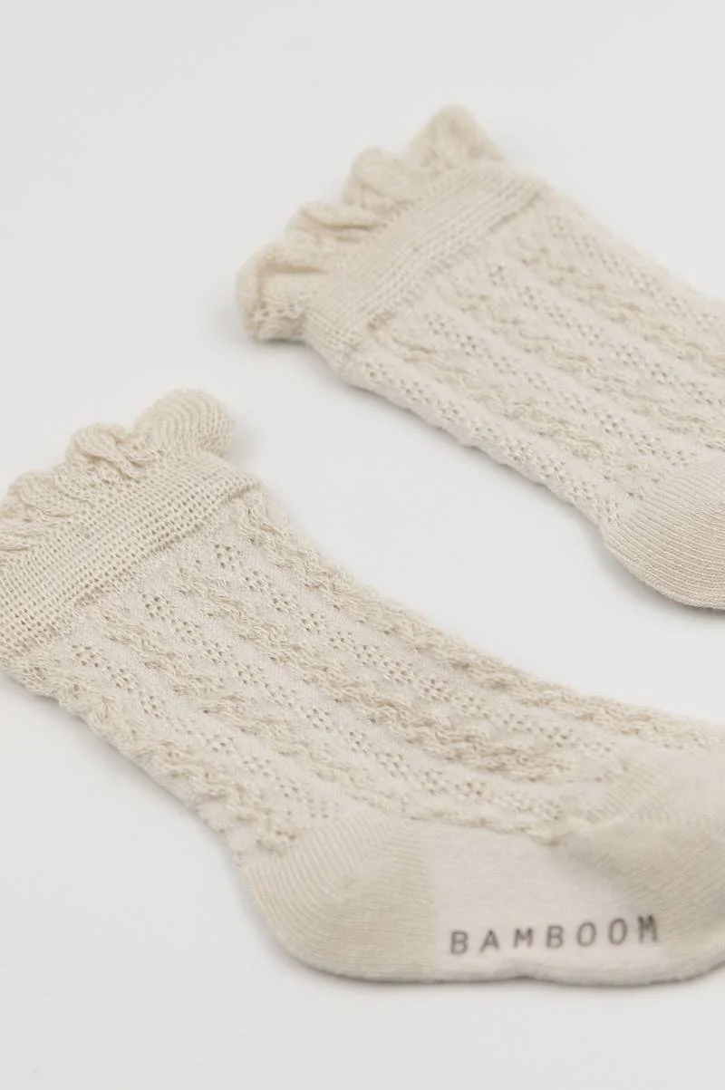 Calza bimba traforata - OYSTER GREY 112 - Image 4