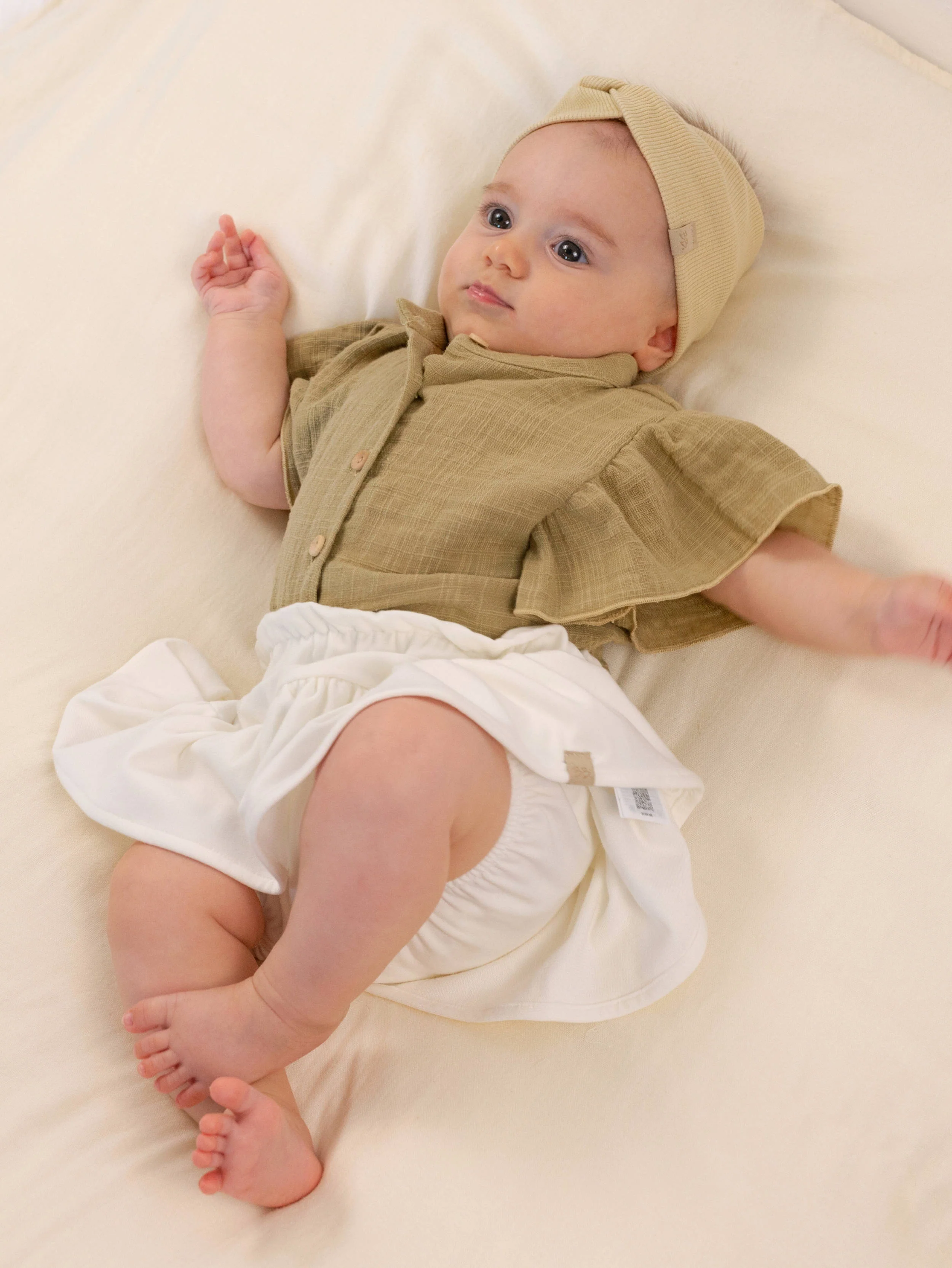 Camicia bimba Lino Look - MUSTARD 270 - Image 4