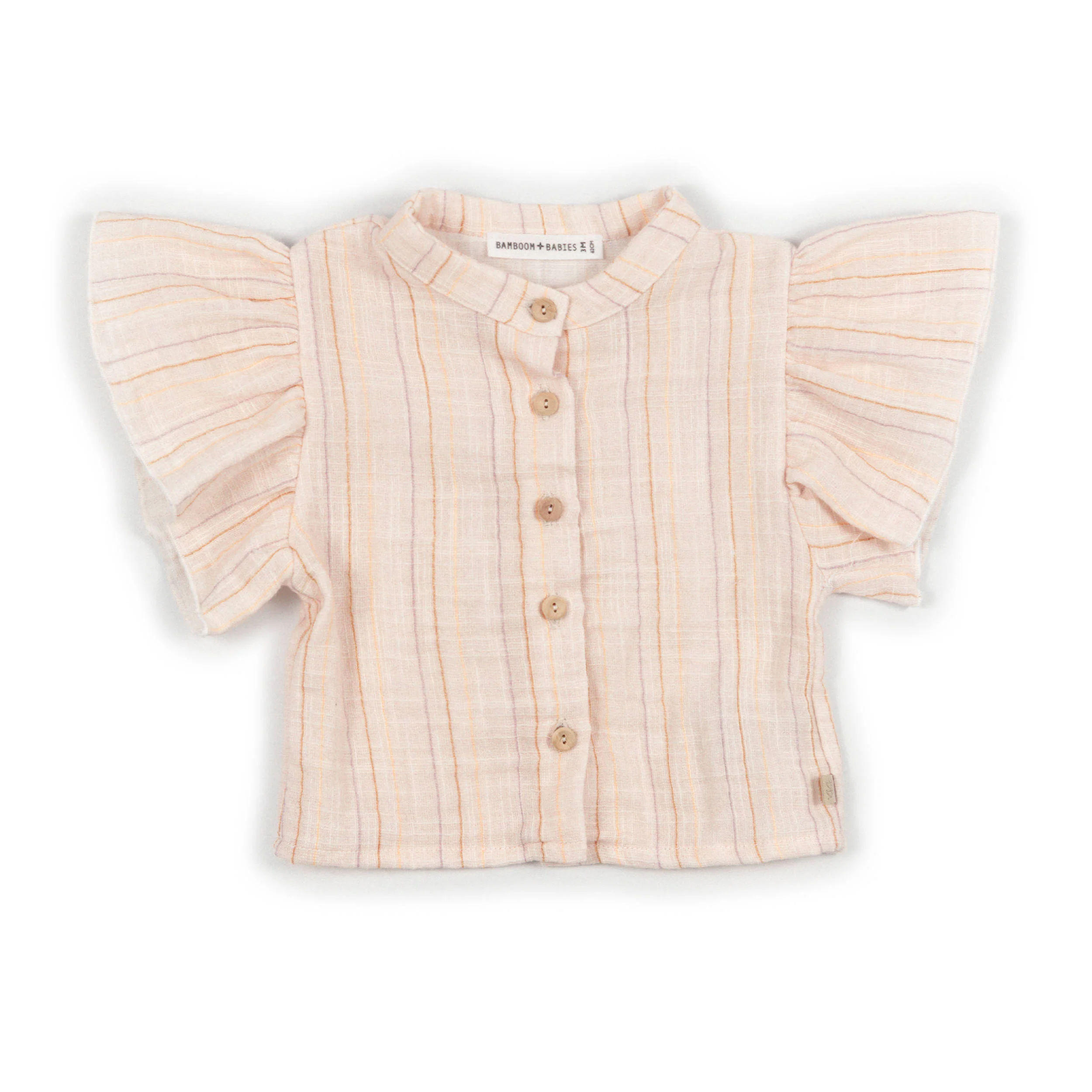 Camicia bimba Lino Look - STRIPE PINK 277