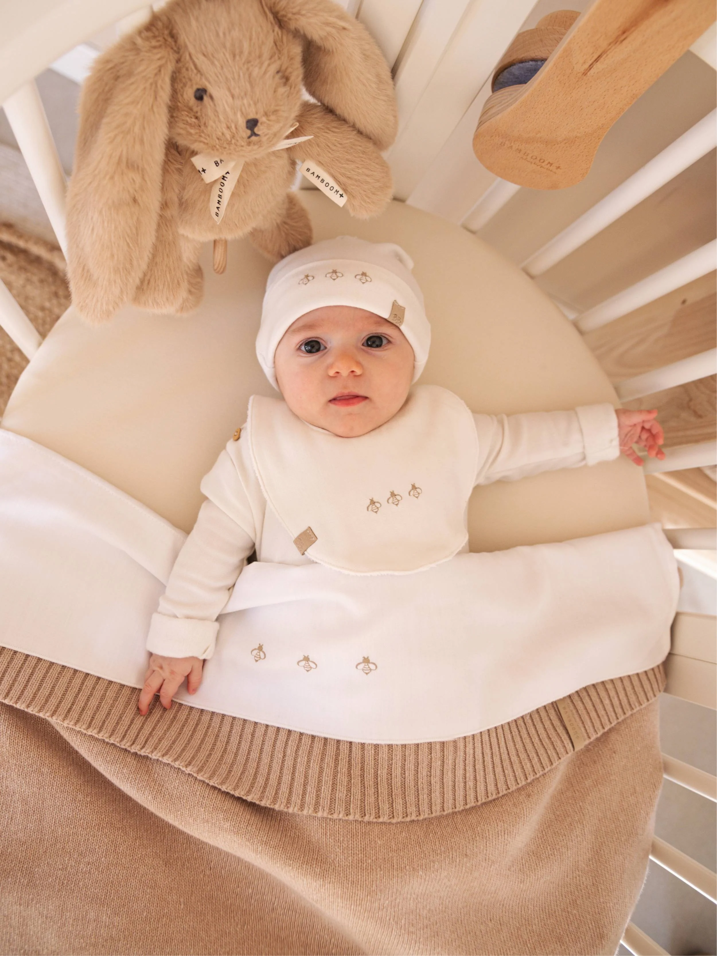 Cappellino neonato Bees - PANNA 02 - Image 4