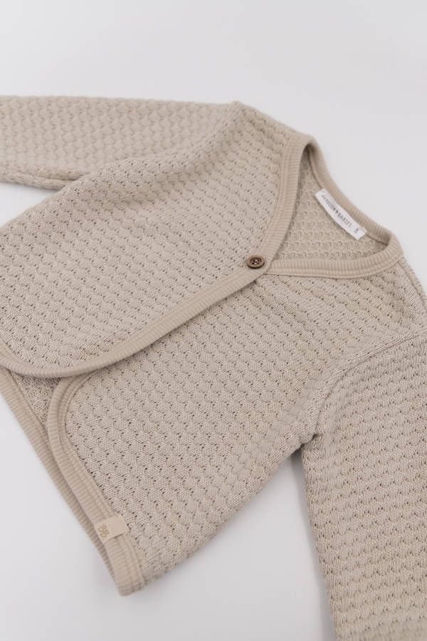 Cardigan a maglia bimba - SABBIA 719 - Image 3