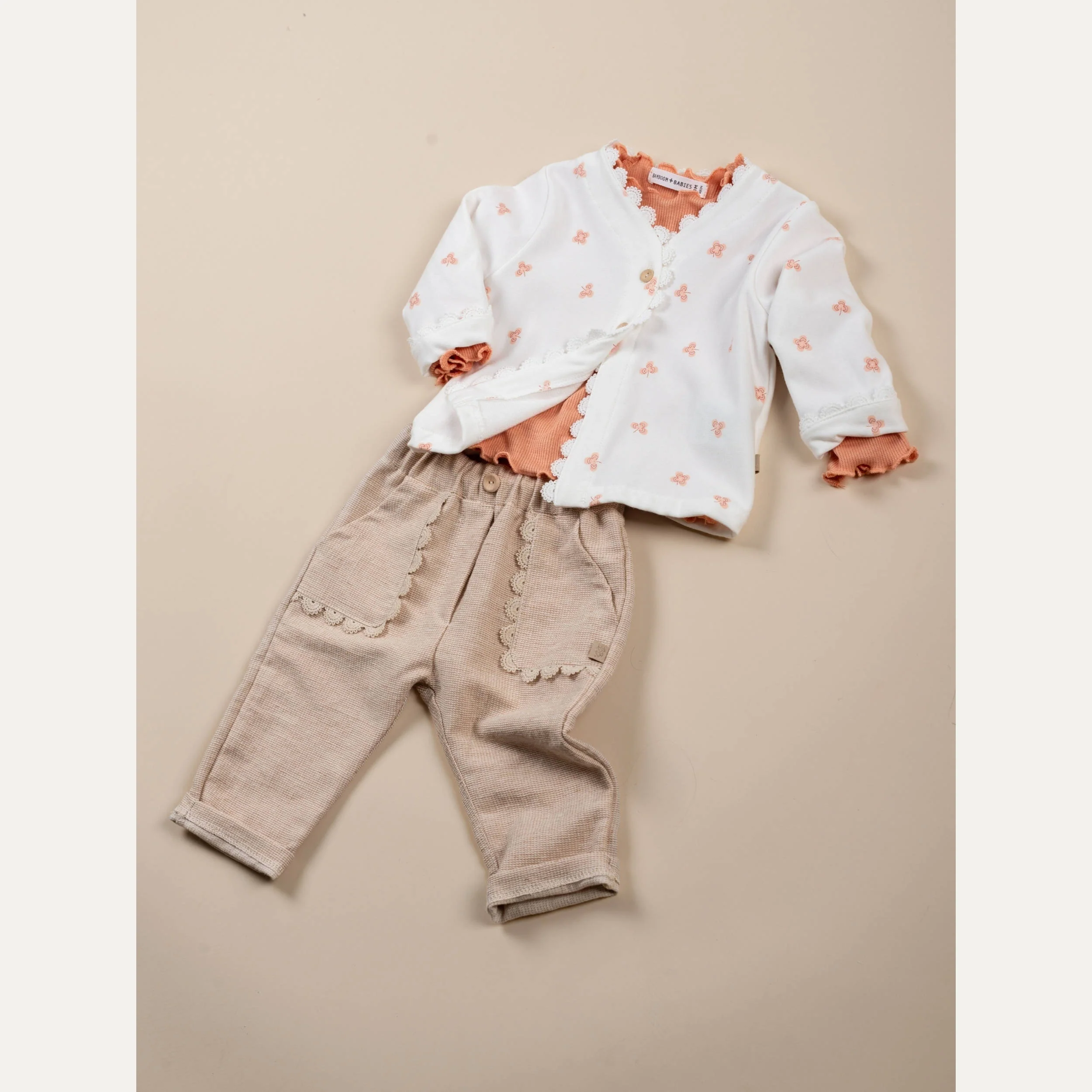Cardigan bimba volant - PRINT LUCKY LEAVES  280 - Image 2