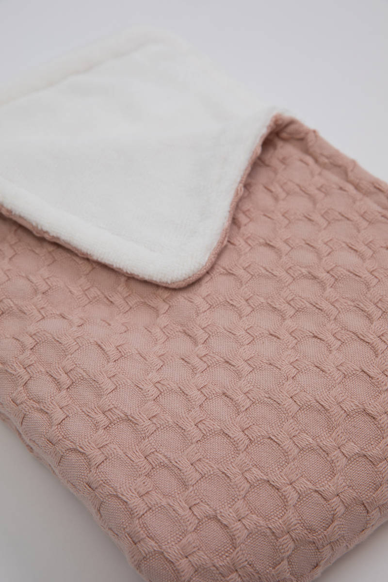 Coperta culla 100X75 Honey + spugna peluche - NEUTRAL PINK 47 - Image 3