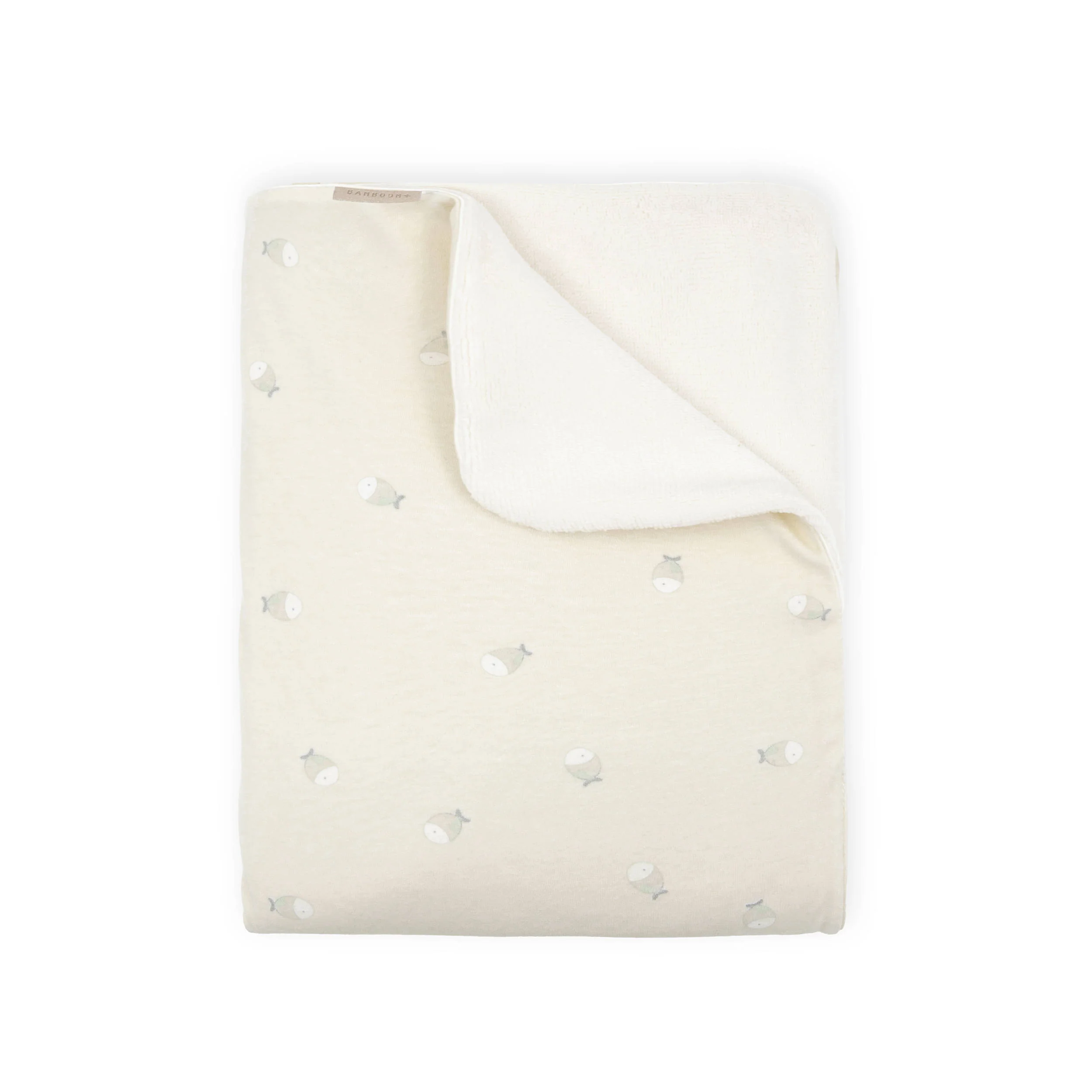 Coperta Jersey Print culla + spugna peluche - FISHES 242