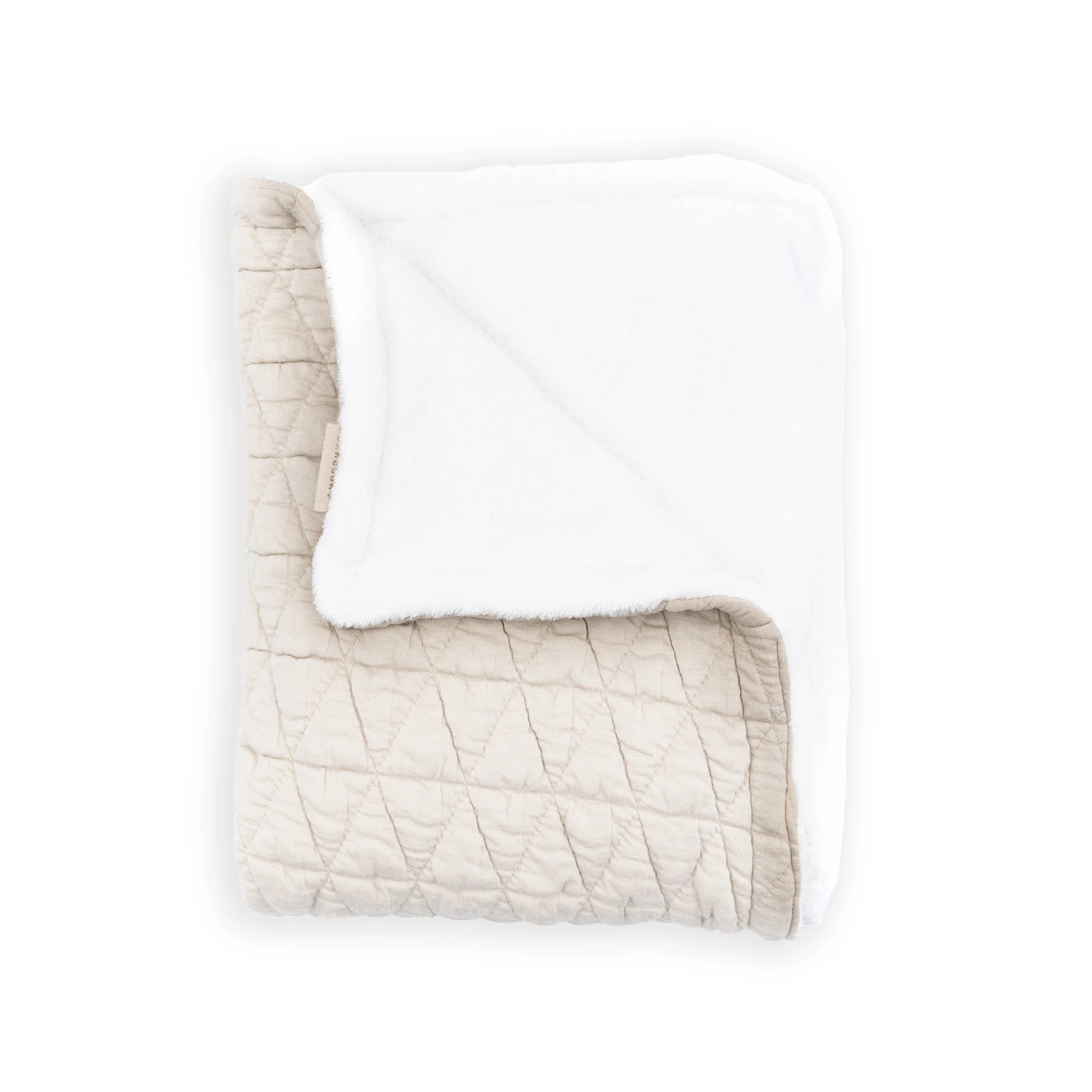 Coperta Wrinkled culla, in bambù organico + spugna peluche - BIRCH SAND 419