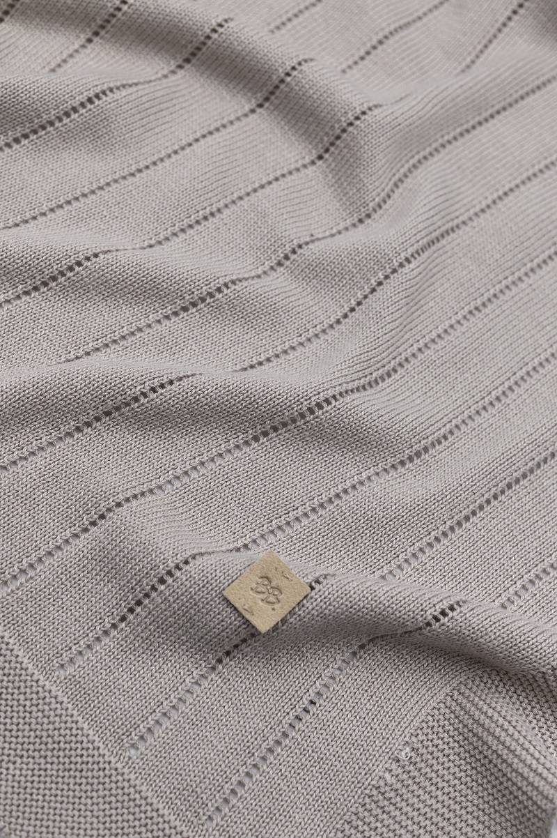 Copertina righe knitted - Cammello 33 - Image 3
