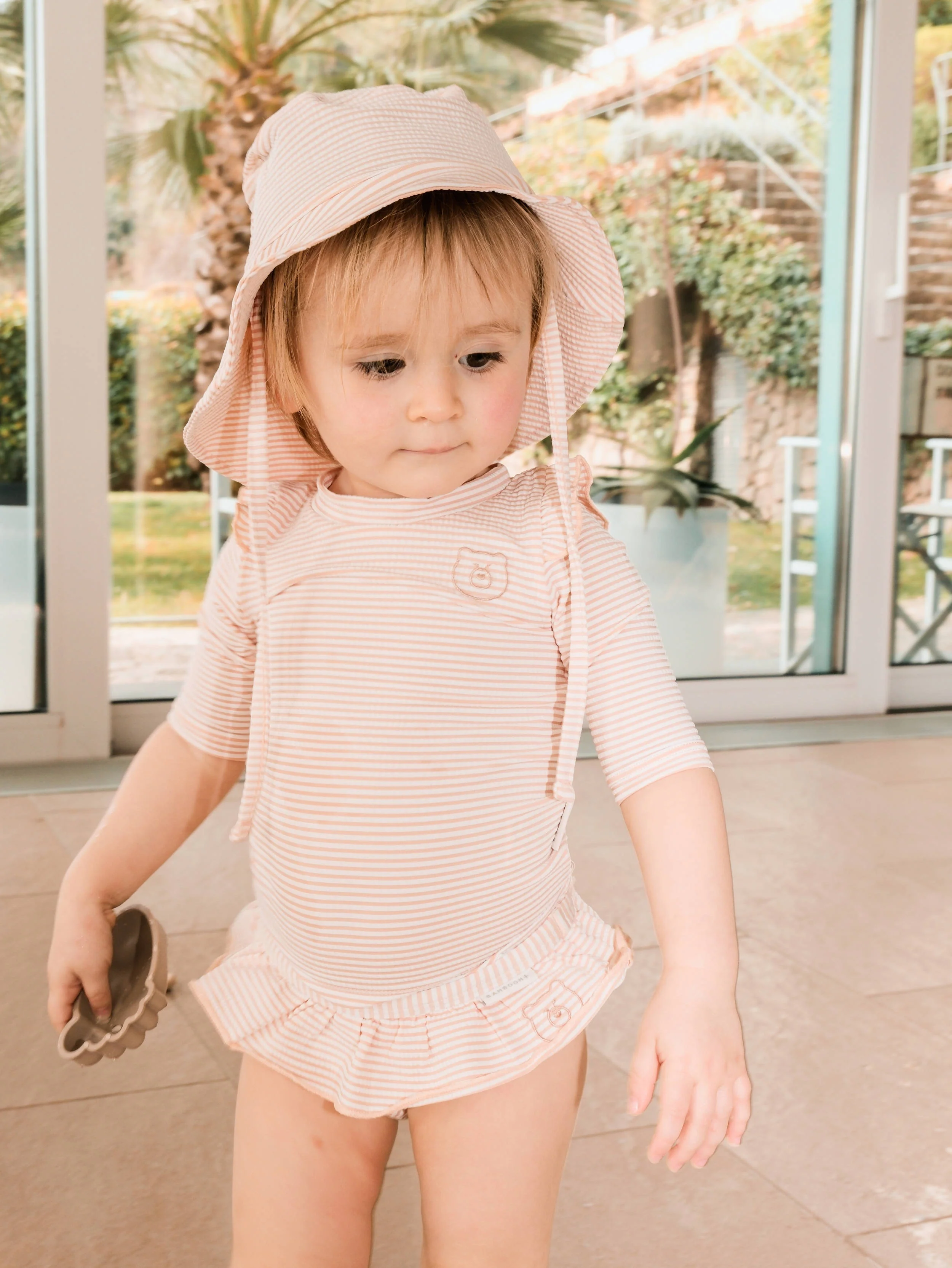 Costume da Bagno UV50+ - Bimba - PINK STRIPES BEAR 435 - Image 3
