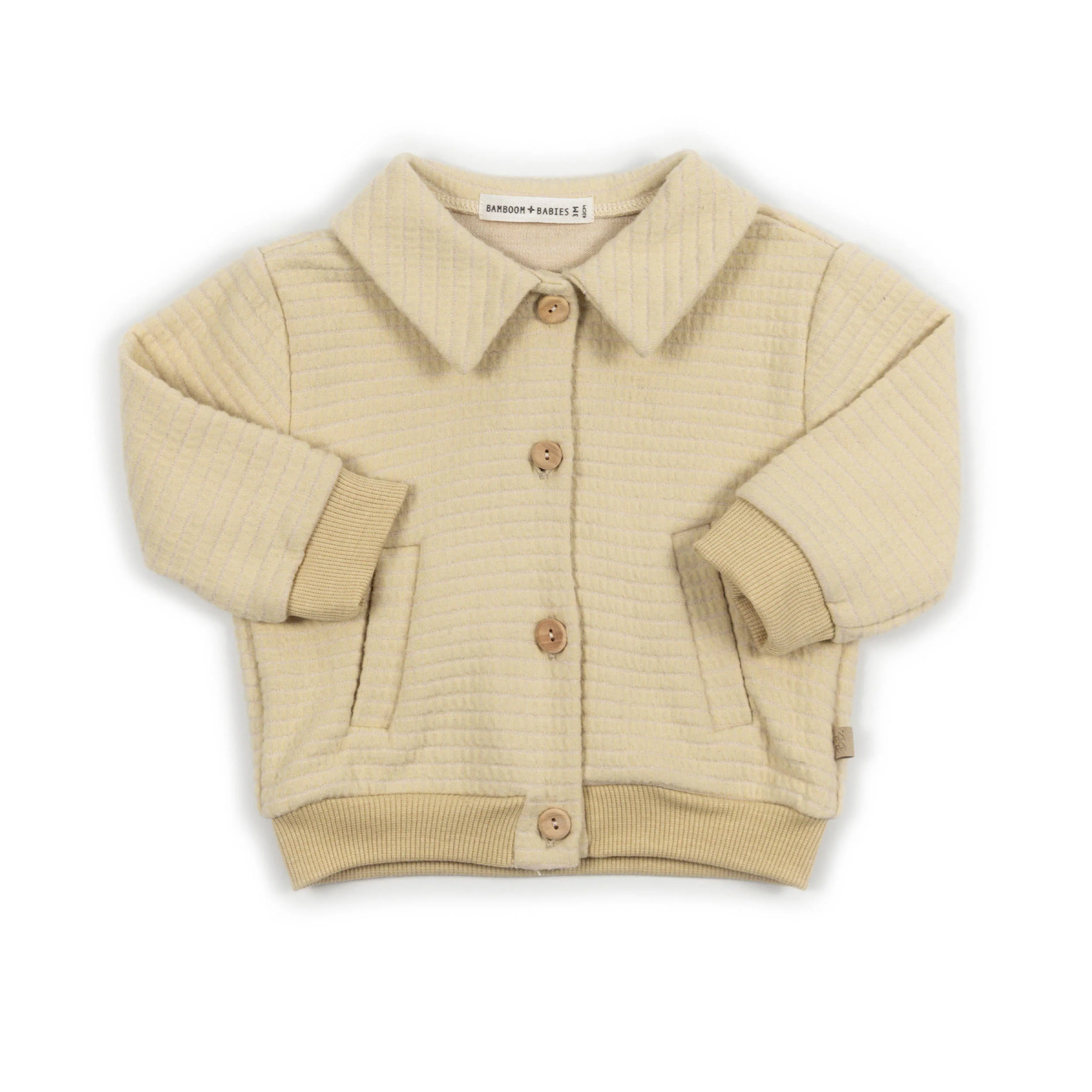 Giacca bimbo squares - ALMOND CREAM 273