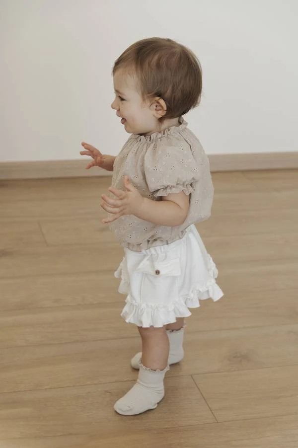 Gonna corta bimba - JEANS WHITE 811 - Image 5