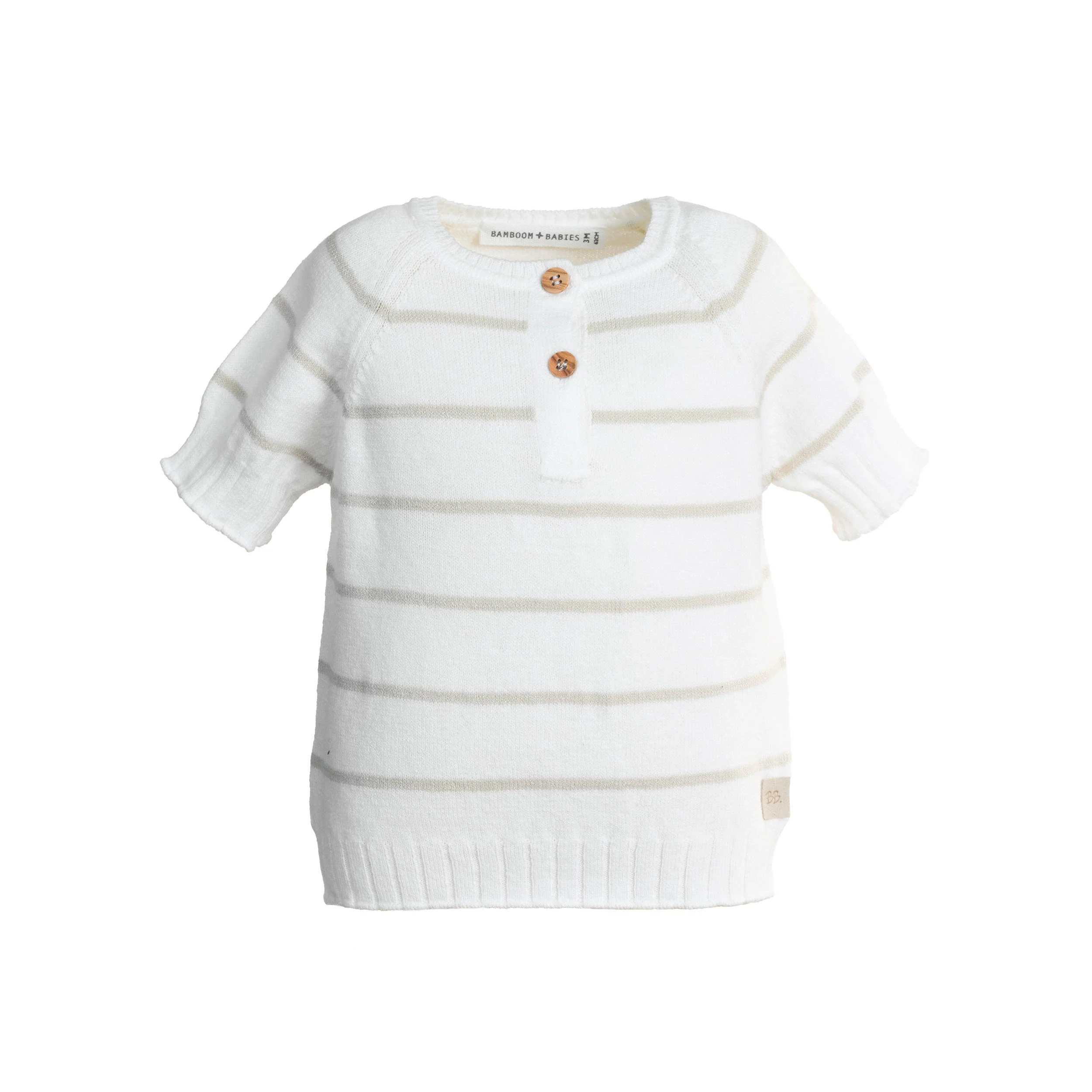 Maglia a righe maniche corte - WARM WHITE 128