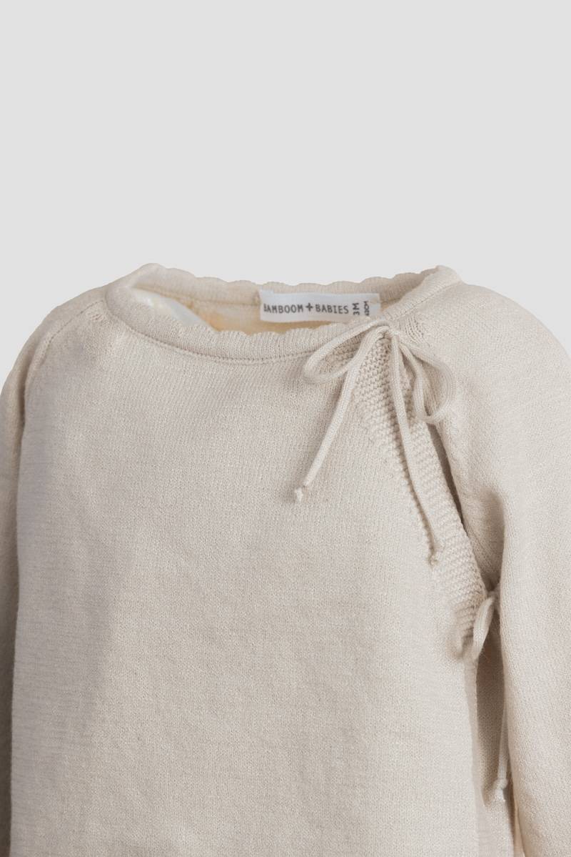 Maglia con apertura incrociata Bimba - SAND 10 - Image 3