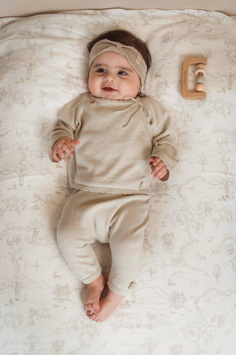 Maglia con apertura incrociata Bimba - SAND 10 - Image 4