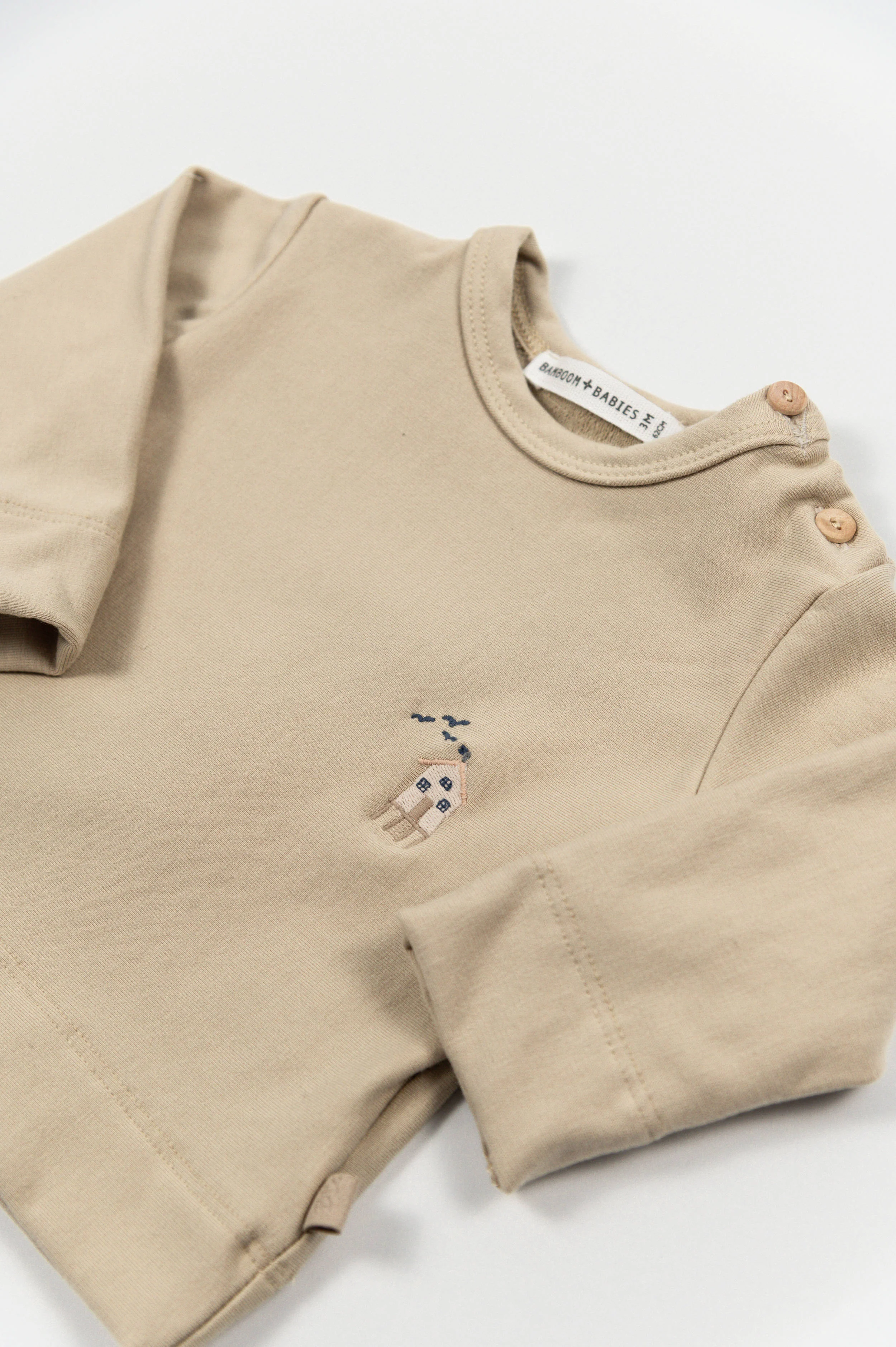 Maglia con ricamo Surf house - LIGHT MUSTARD 279 - Image 2