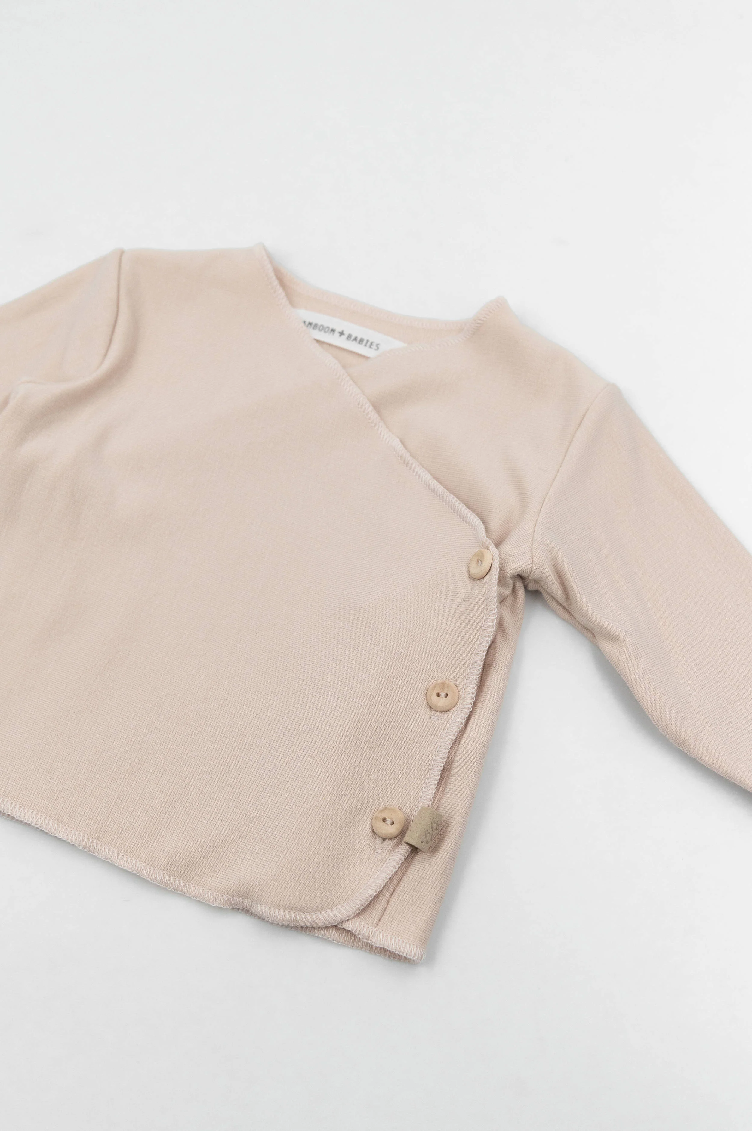Maglia incrociata neonato Pure - VINTAGE PINK 341 - Image 2