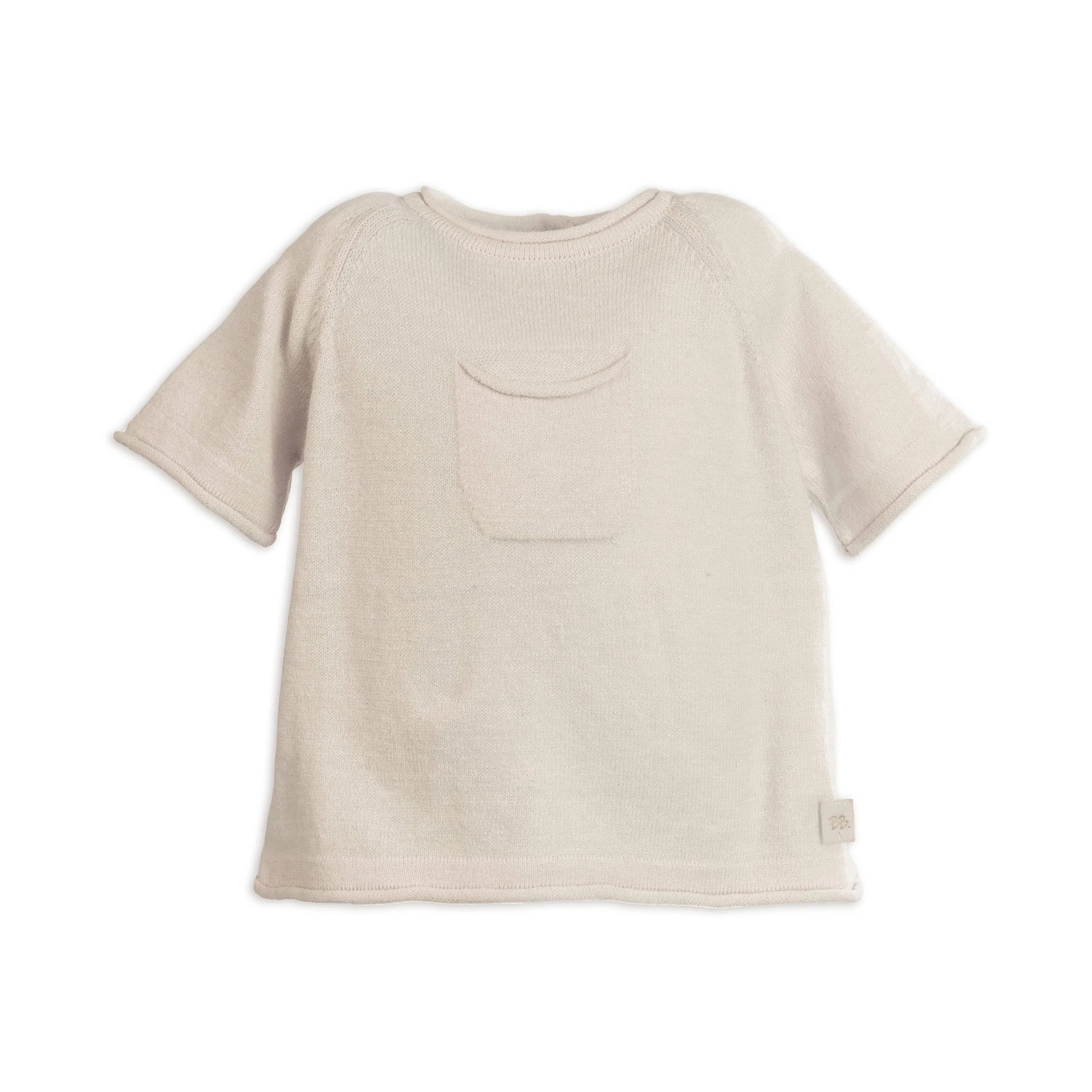 Maglia maniche corte con tasca Bimbo - SAND 10