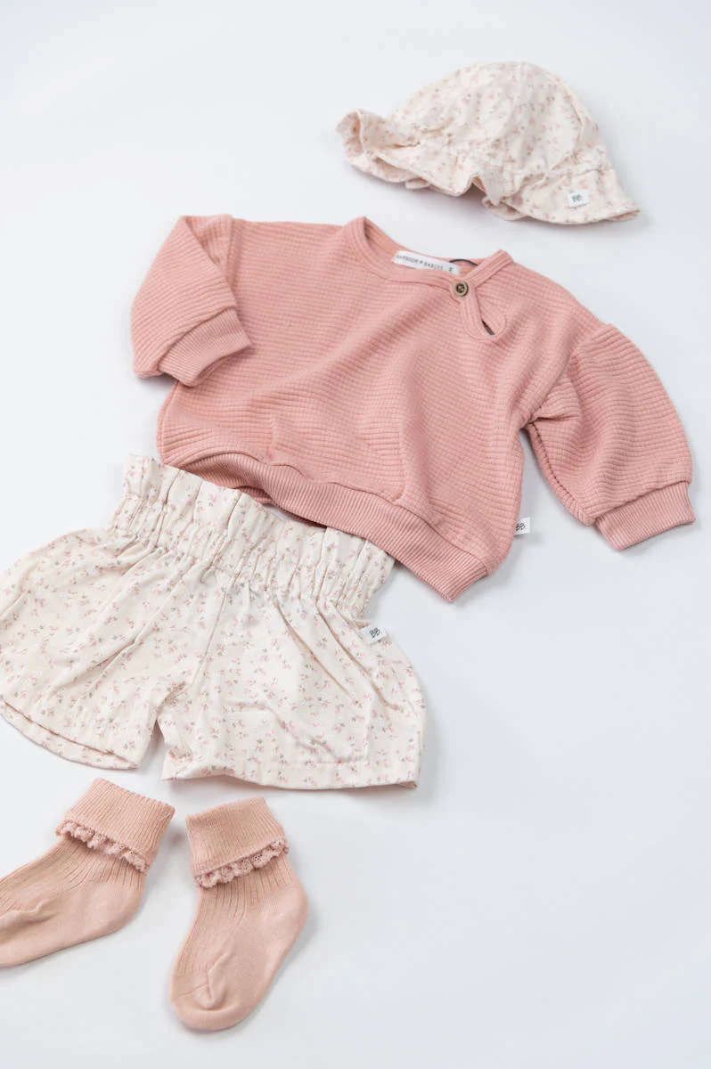 Maglia nido d'ape bimba - Rosa Scuro 087 - Image 3