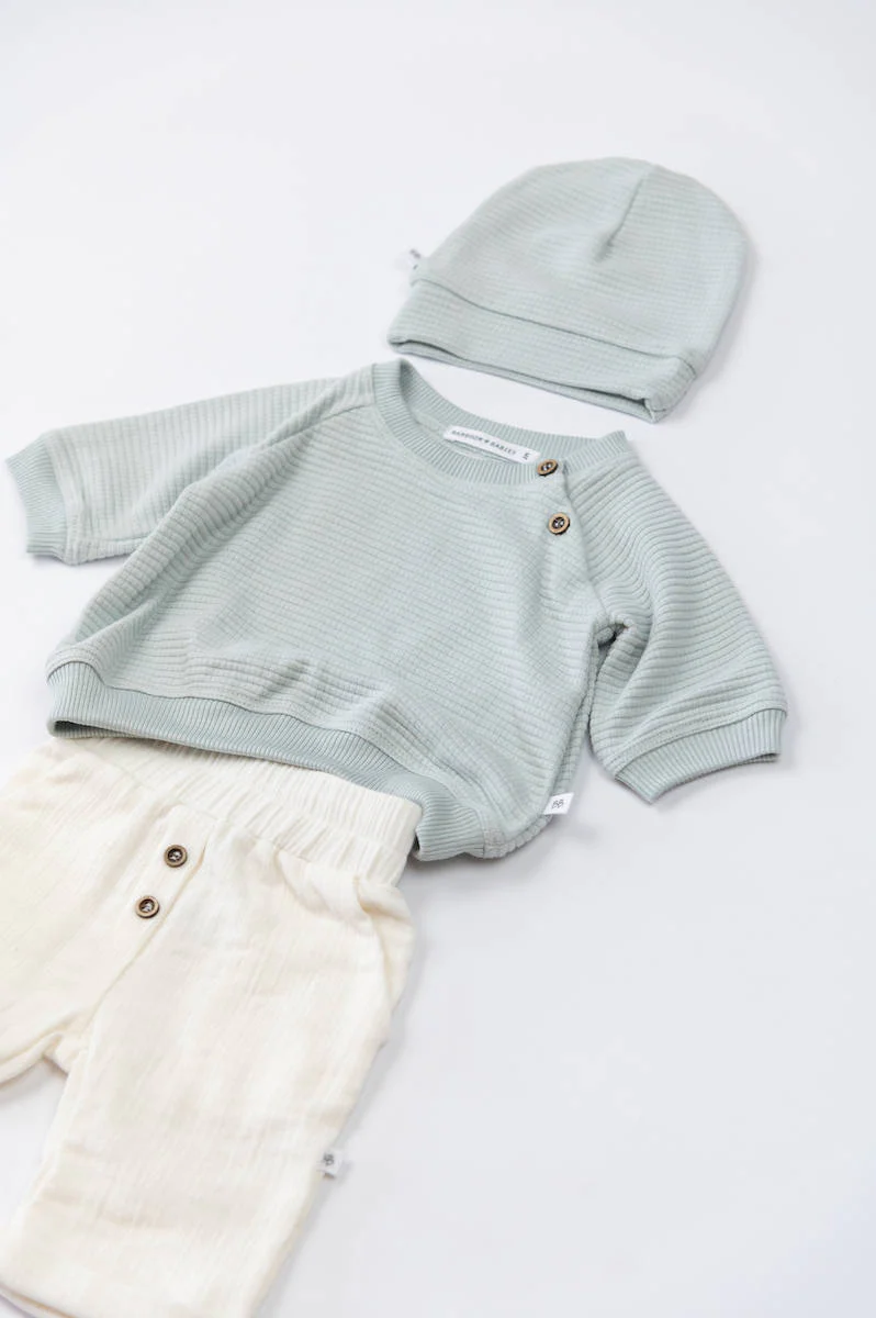 Maglia nido d'ape bimbo - Azzurro 083 - Image 3