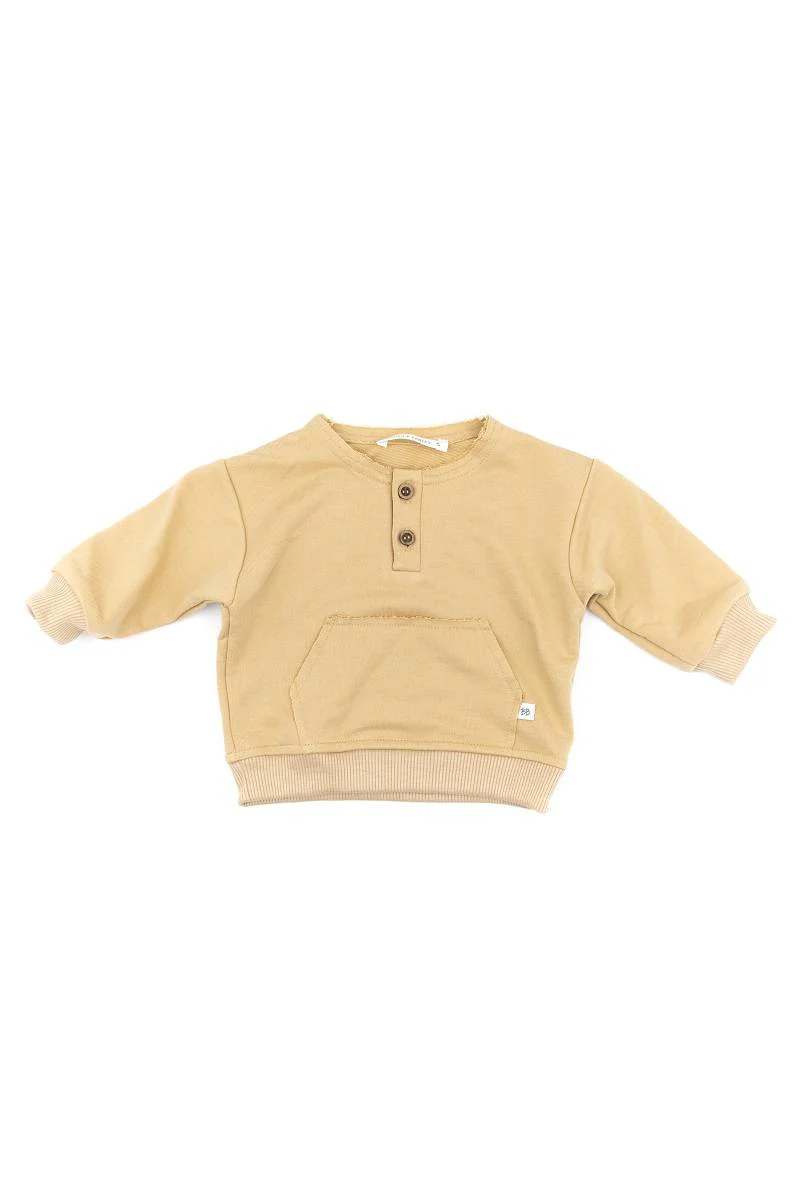 Maglia tasca davanti bimbo - Cammello 212
