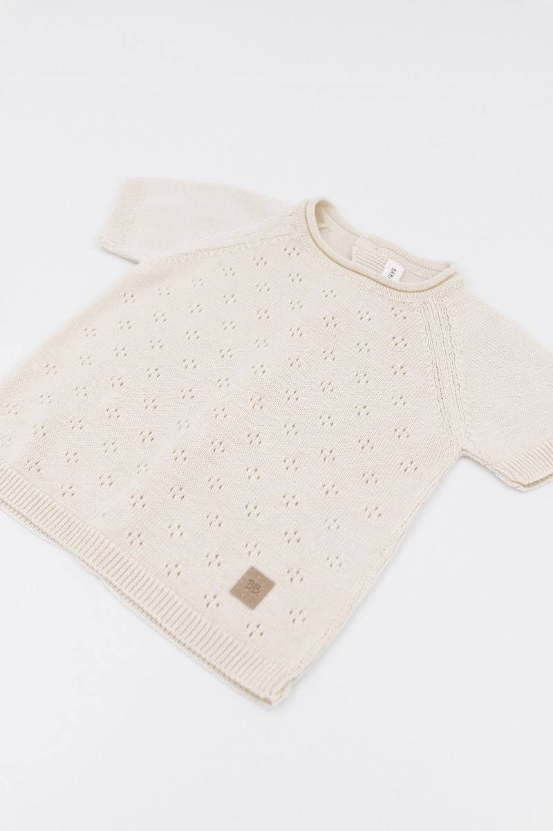 Maglia traforata Knitted - Bianco 01 - Image 3