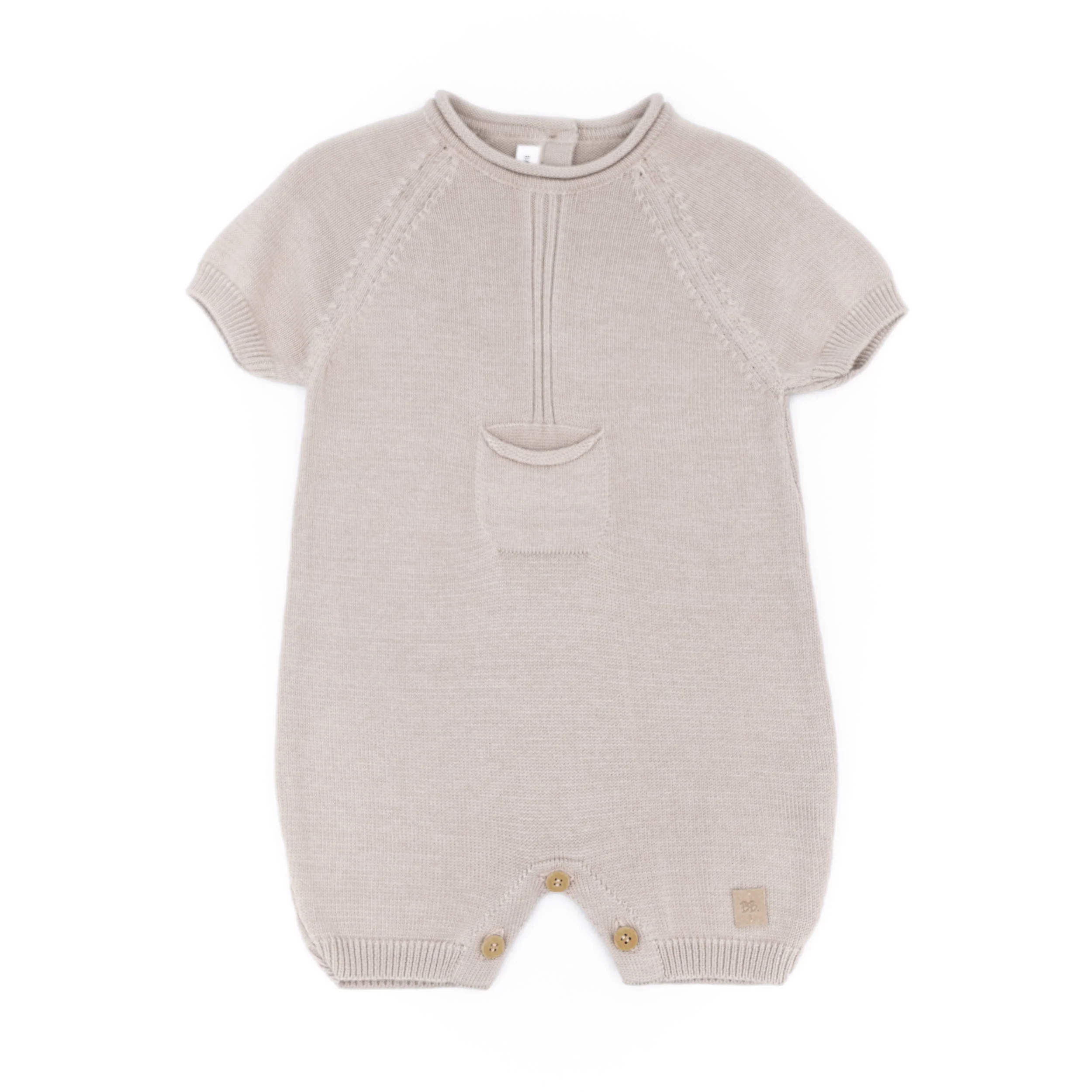 Pagliaccetto con tasca Knitted - Cammello 33