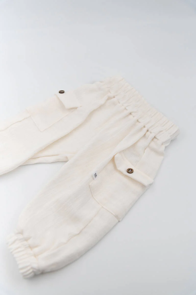 Pantalone con tasche laterali - Bianco 61 - Image 2