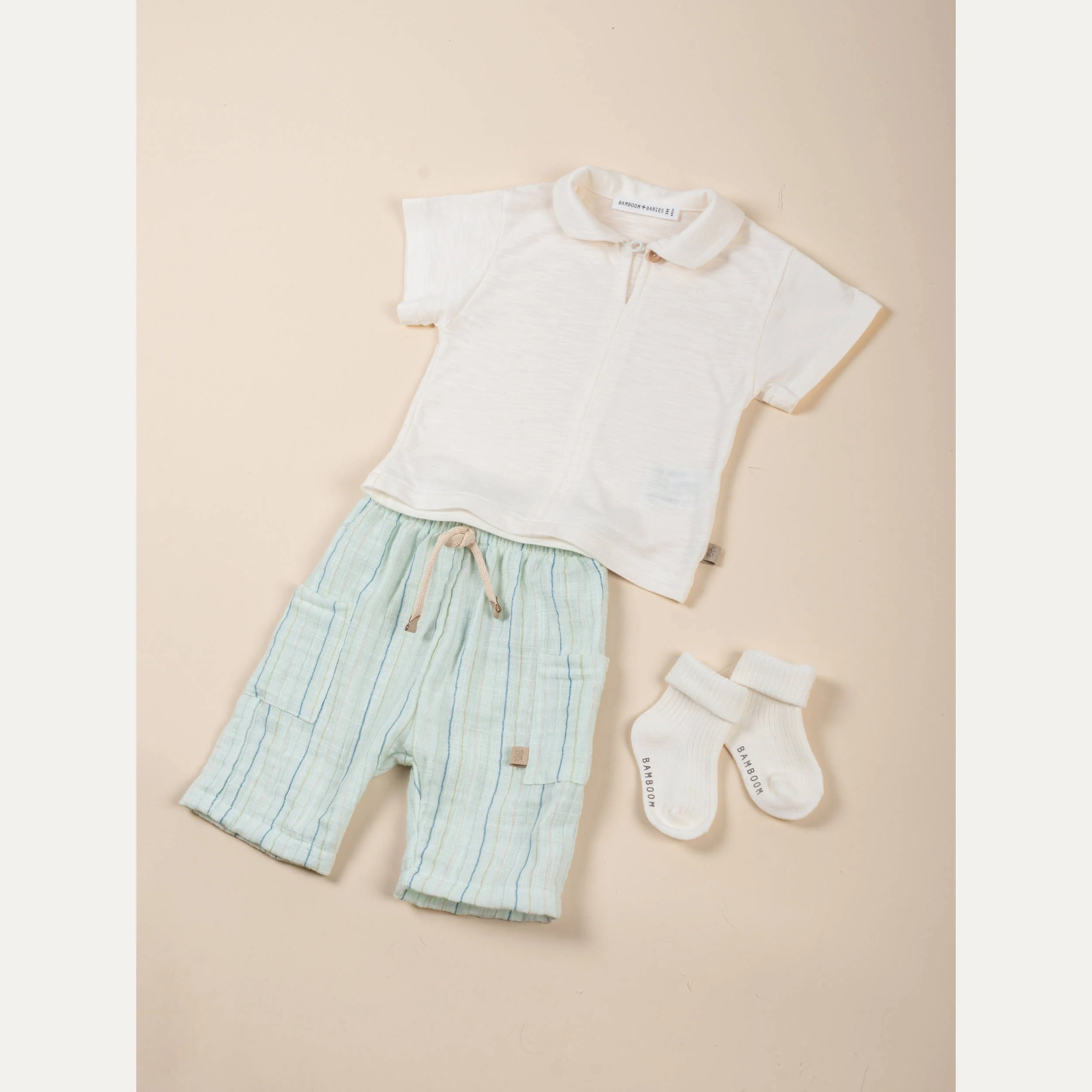 Pants Lino Look - STRIPE WHITE/BLU 272 - Image 2