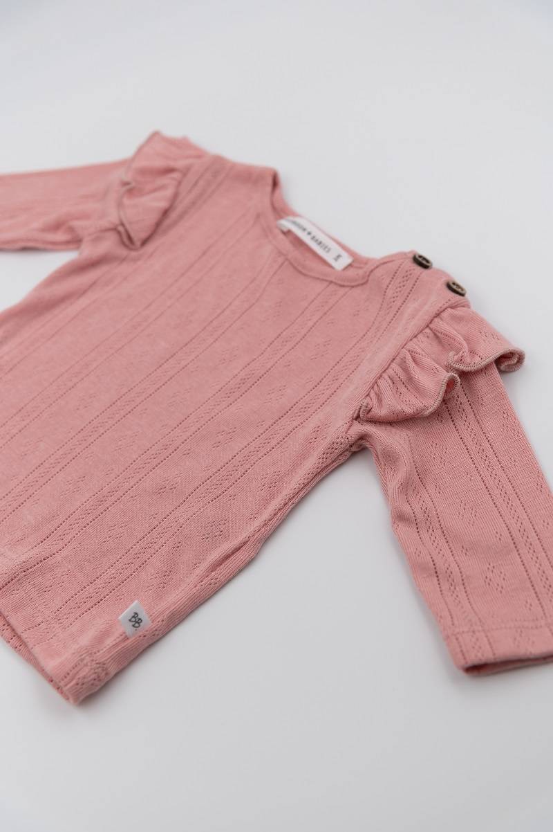 Shirt con spalle volant - Rosa Scuro 147 - Image 2