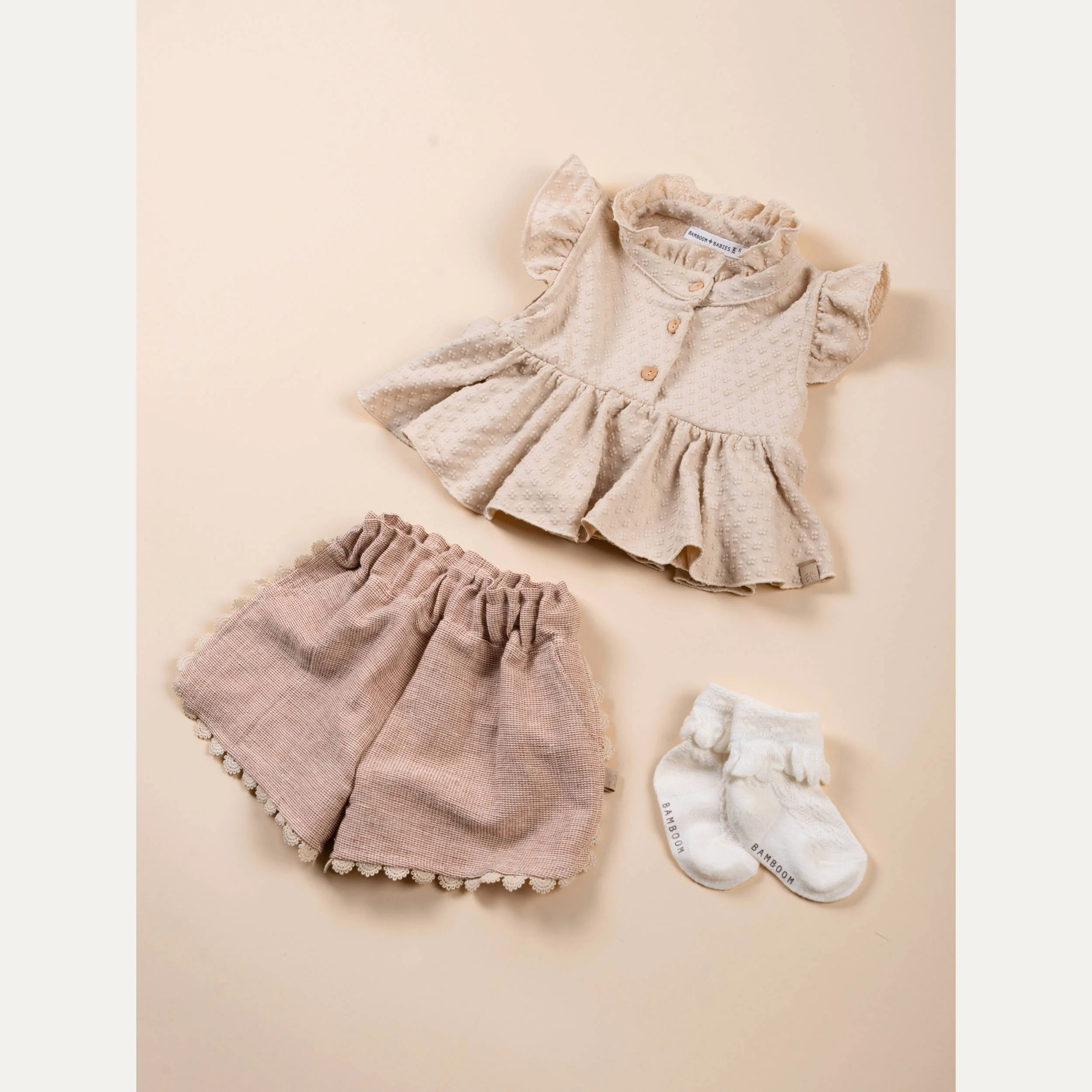 Short bimba con bordino - CORAL 276 - Image 3