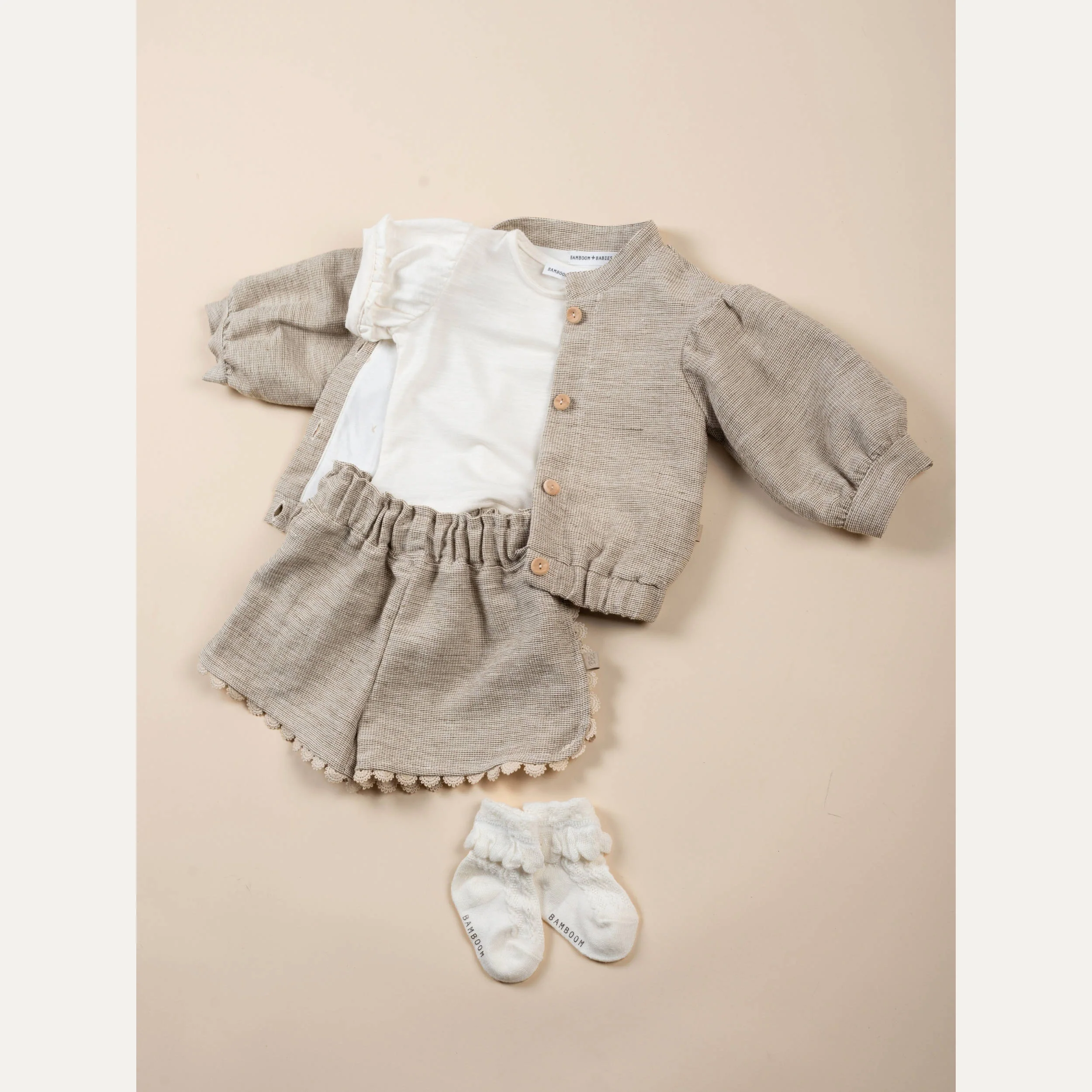 Short bimba con bordino - MUSTARD 270 - Image 4