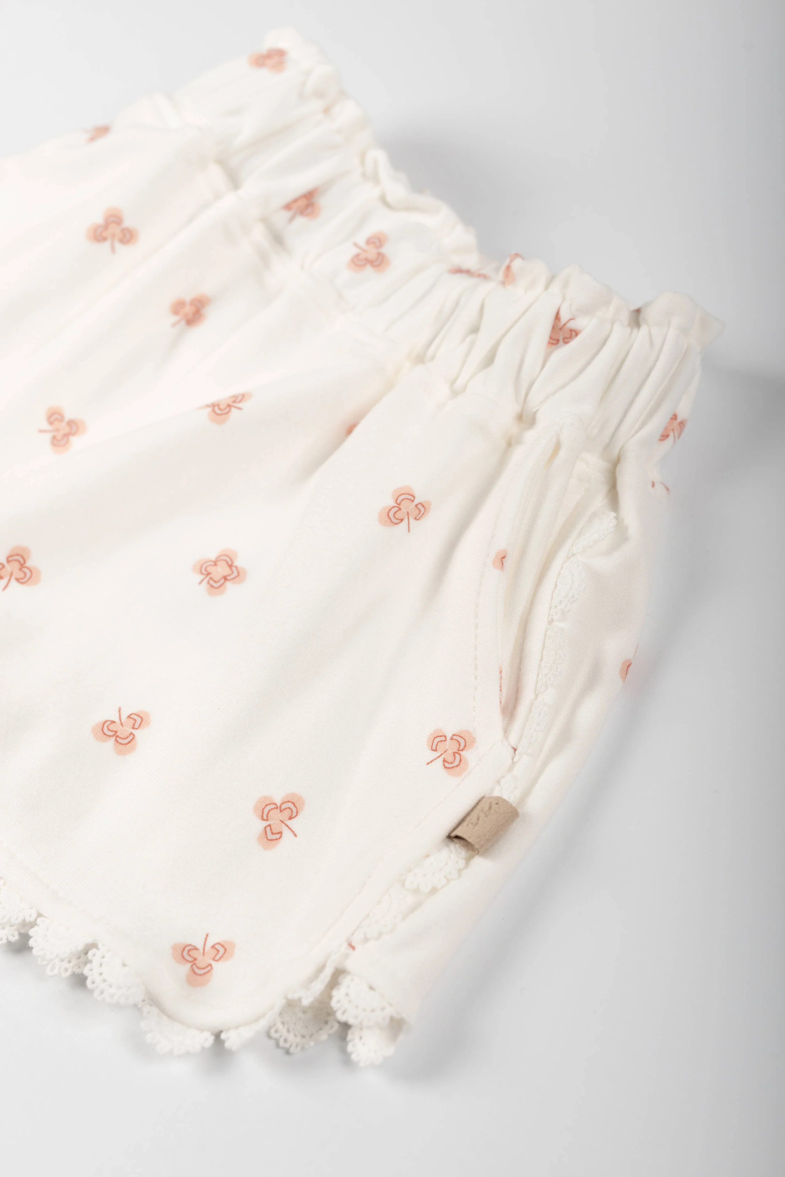 Short bimba con bordino - PRINT LUCKY LEAVES  280 - Image 2