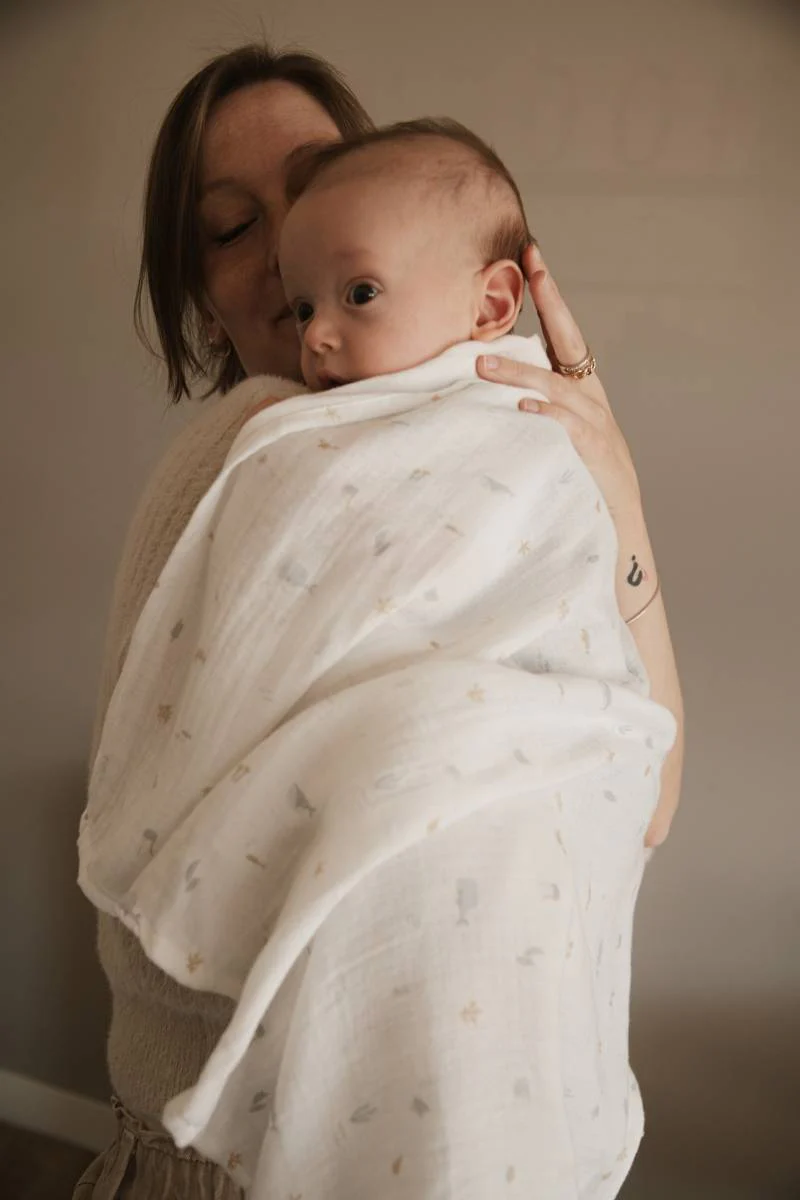 Swaddle M 3 pack 70x70cm - PRINT SEALIFE 326 - Image 5