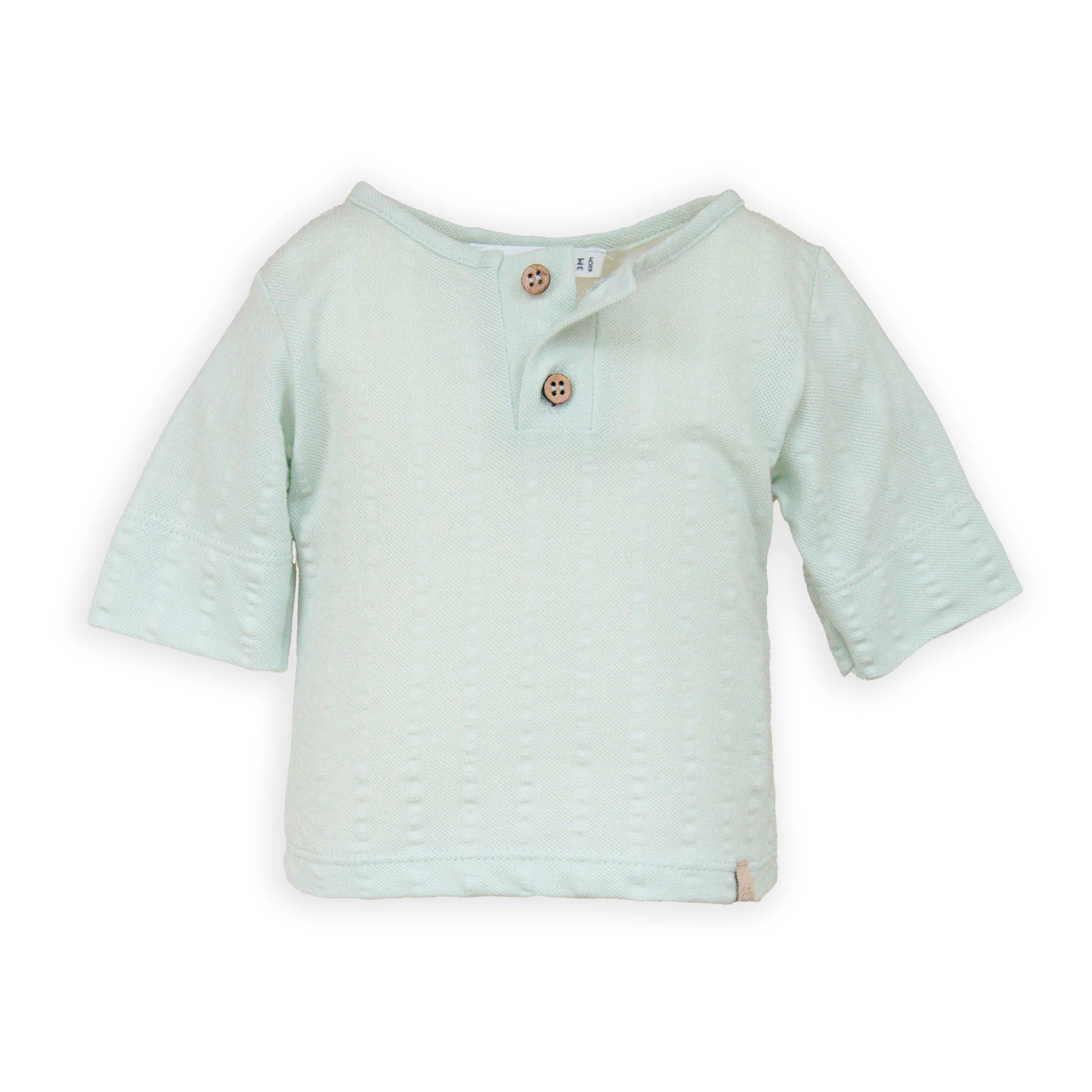 T-shirt a maniche corte apertura polo - BLU BLUSH 125