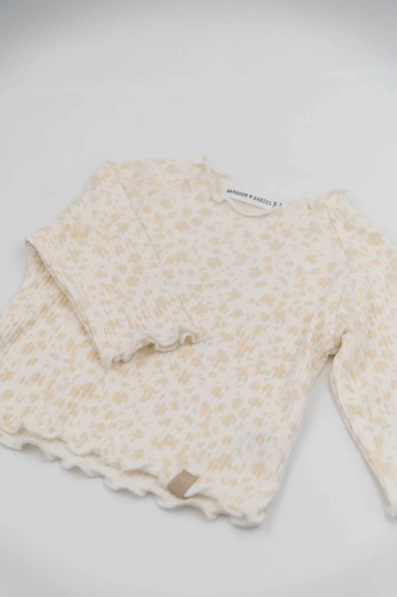 T-shirt maniche lunghe a costine - PRINT PETALS 422 - Image 3