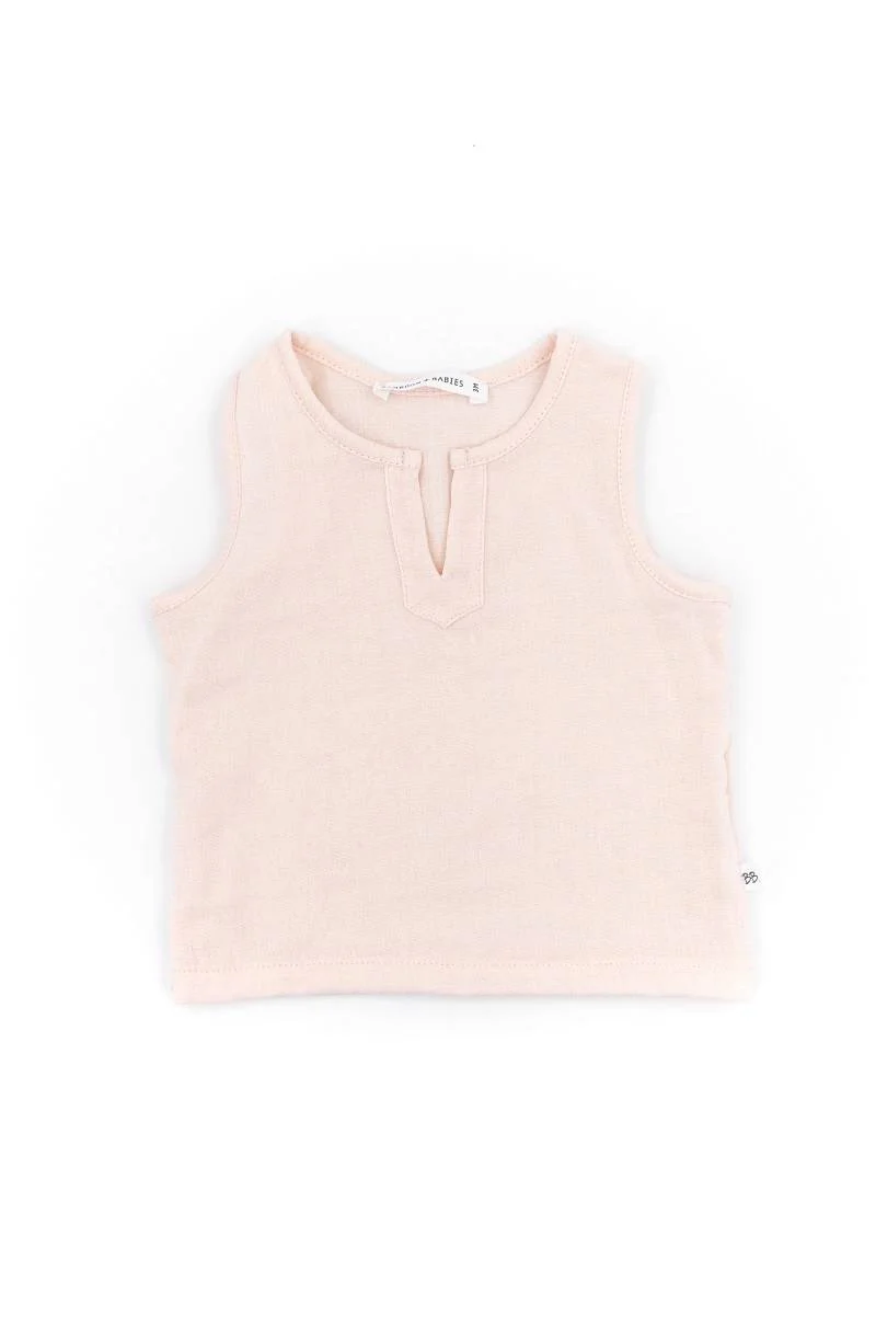 Top smanicato Muslin - Rosa 65