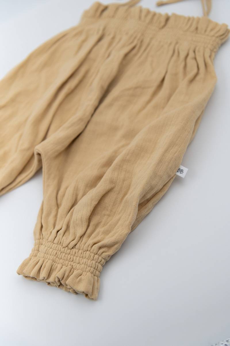 Tutina bimba con lacci spalle - Cammello 62 - Image 2